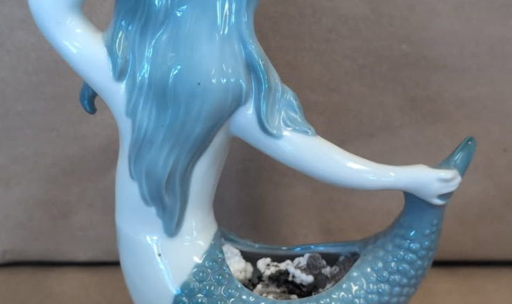 Vintage Ceramic Mermaid Planter