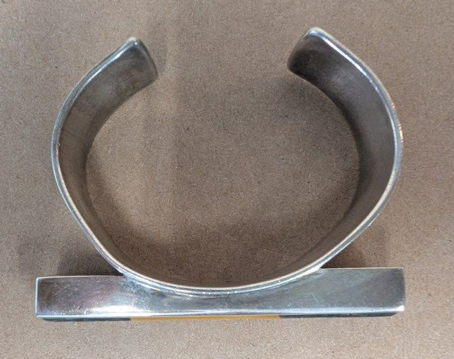 Sterling, Abalone, Mother of Pearl 1970's England cuff