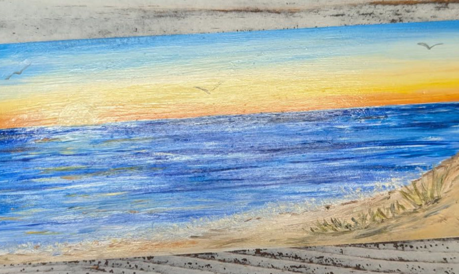 Cape Cod hand painted seascape by Janet Hayes