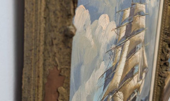 Ship on Rough Seas Oil Painting