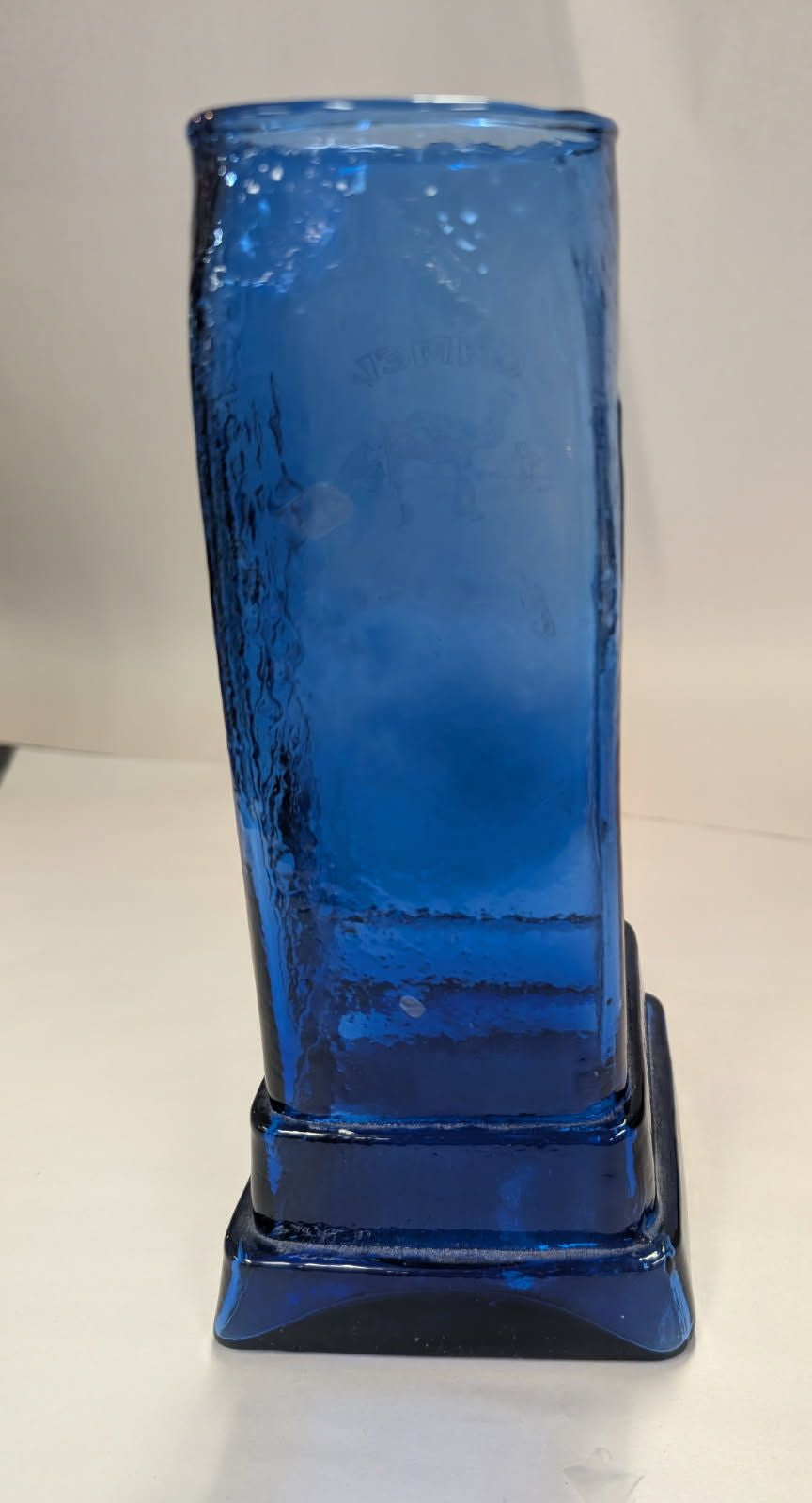 Camel Cigarettes cobalt glass vase