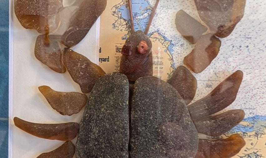 Cape Cod Lobster Sea Glass creation wall hanger