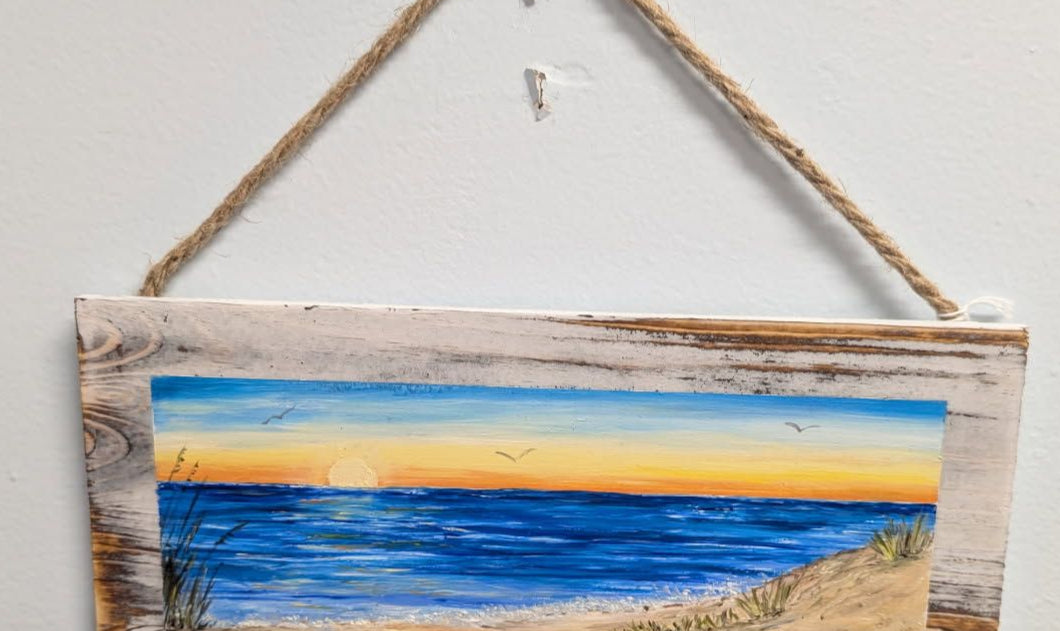Cape Cod hand painted seascape by Janet Hayes