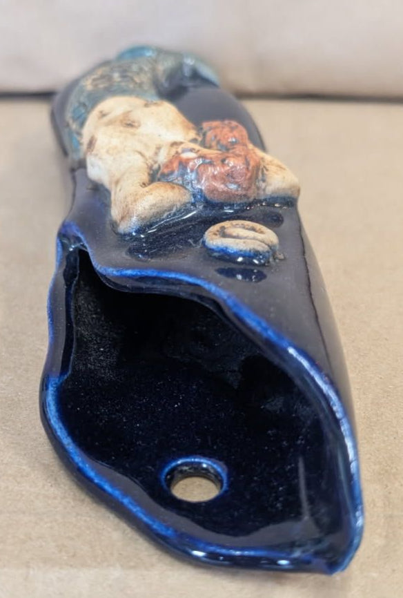 Pottery Mermaid Wall Sconce handmade