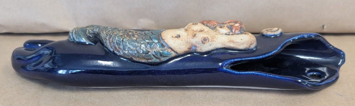 Pottery Mermaid Wall Sconce handmade