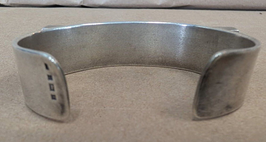 Sterling, Abalone, Mother of Pearl 1970's England cuff