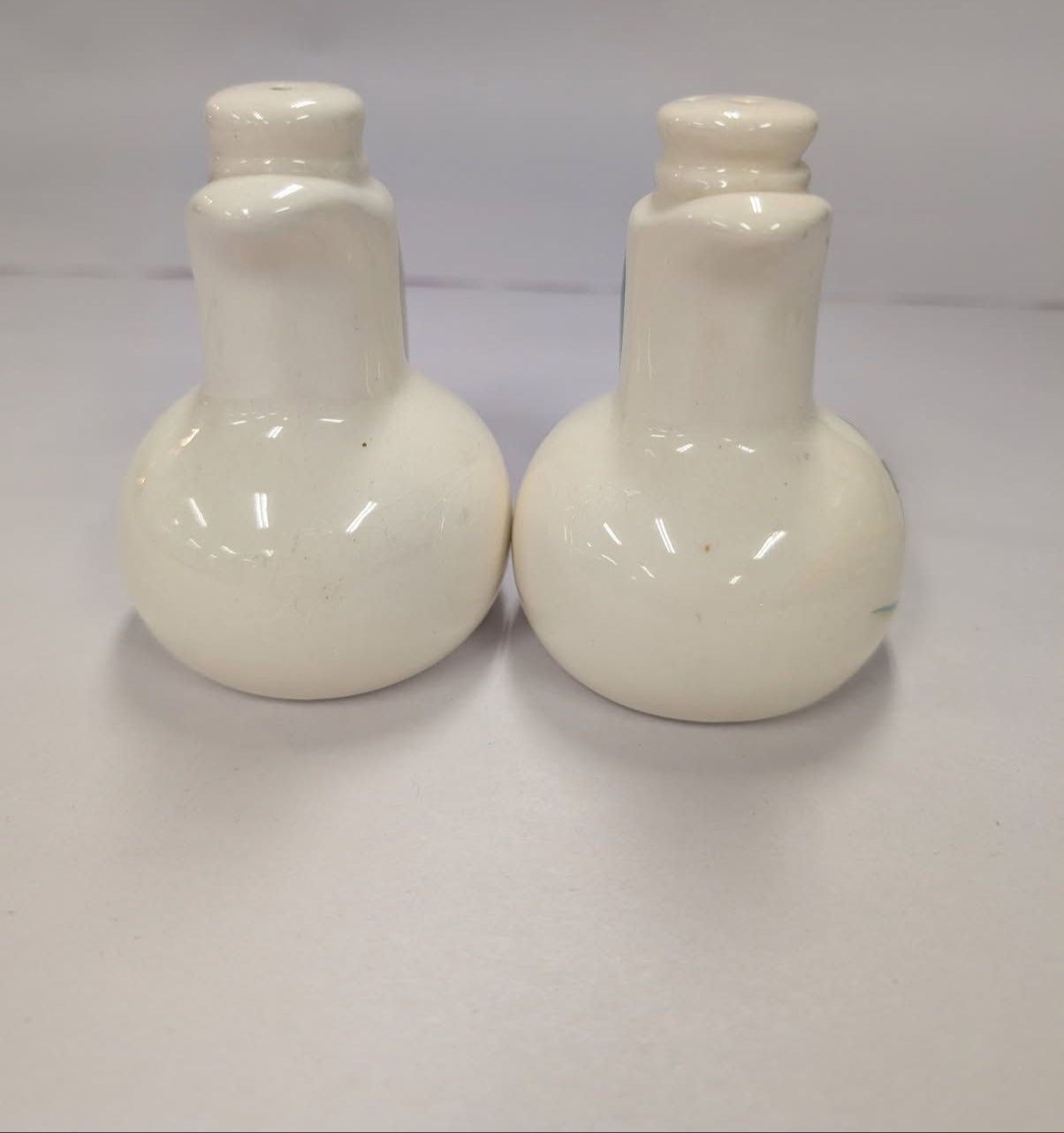 Ceramic mid-century aqua salt & pepper