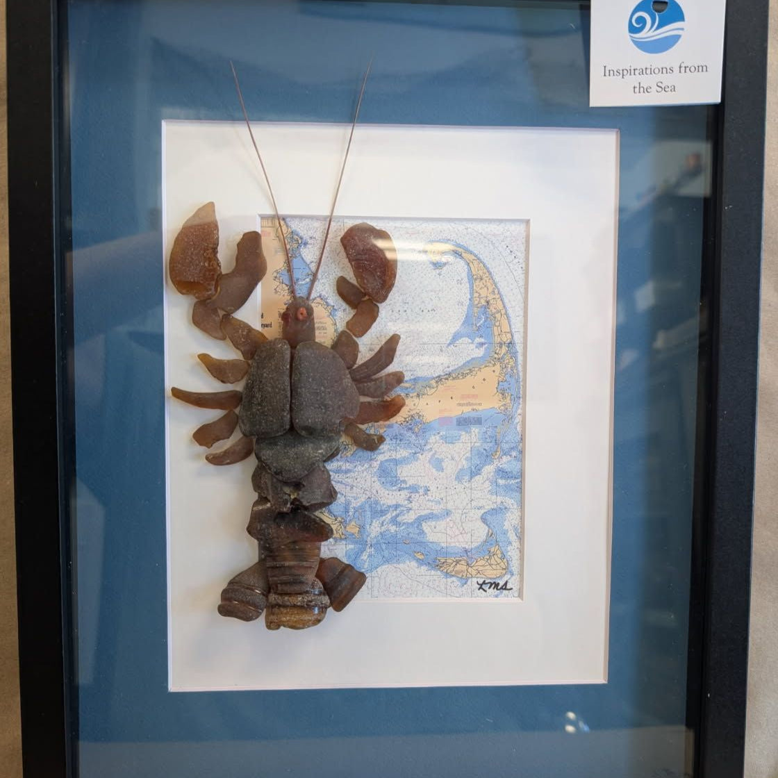 Cape Cod Lobster Sea Glass creation wall hanger