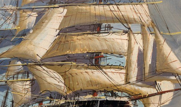 Ship on Rough Seas Oil Painting