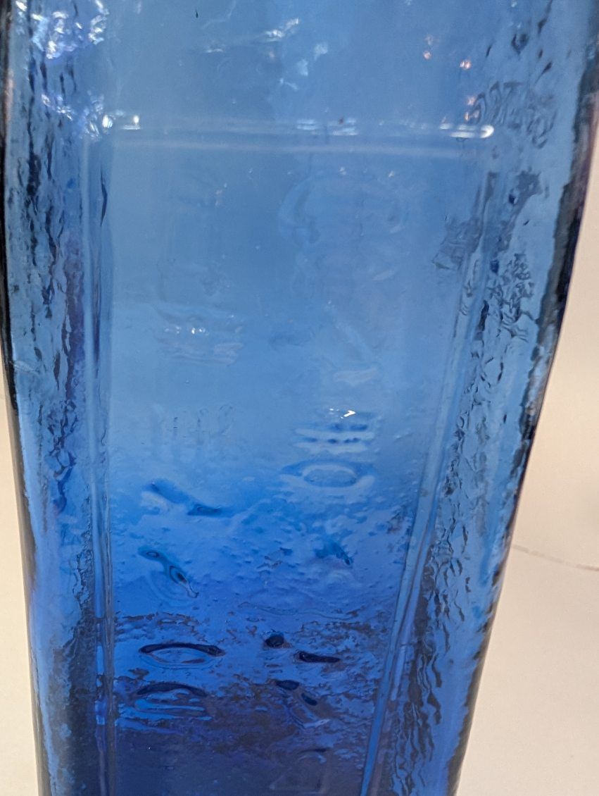 Camel Cigarettes cobalt glass vase