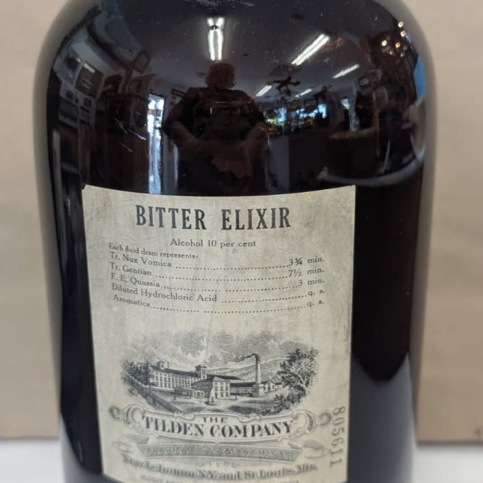 Tilden Company St Louis, MO Large Bitter Elixer Bottle