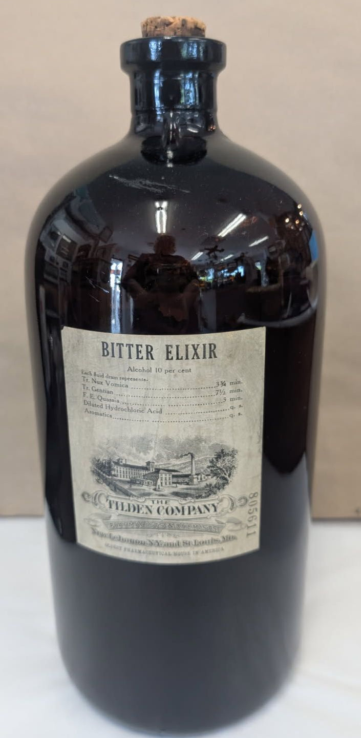Tilden Company St Louis, MO Large Bitter Elixer Bottle