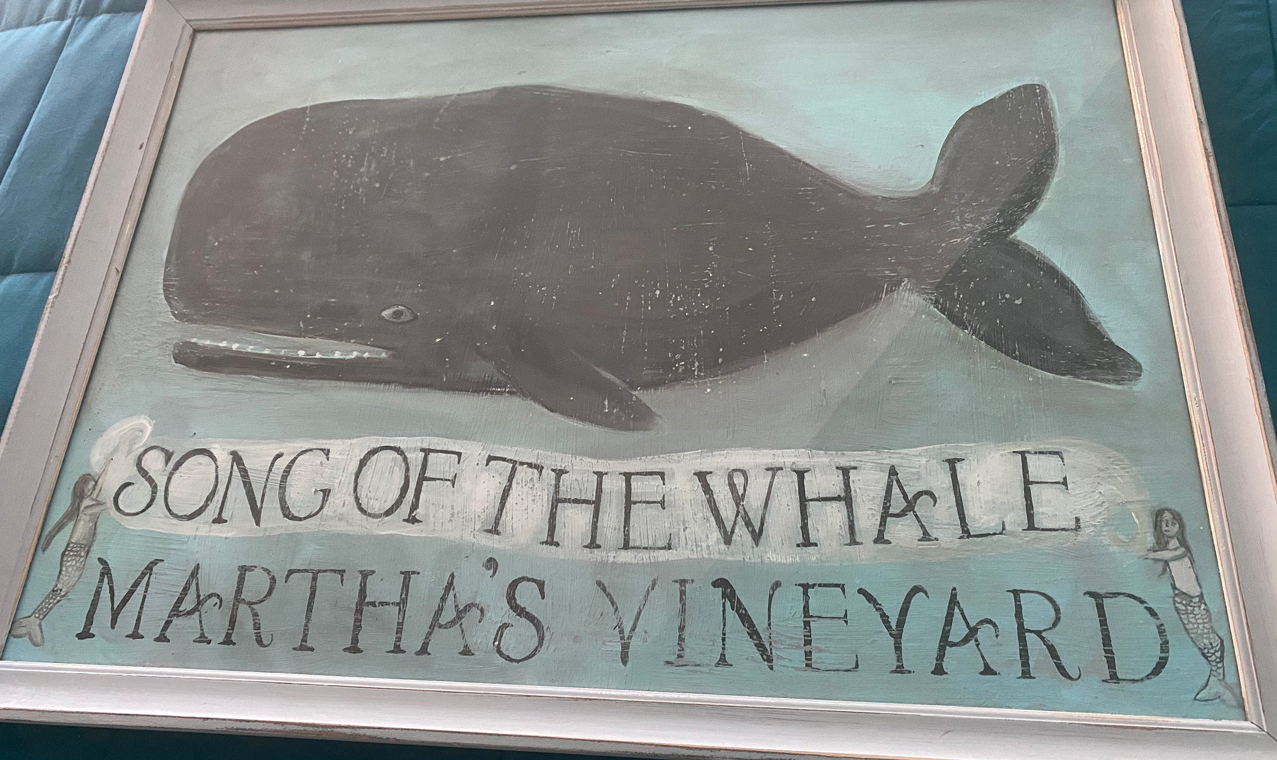 Martha's Vineyard Whale folk art painting