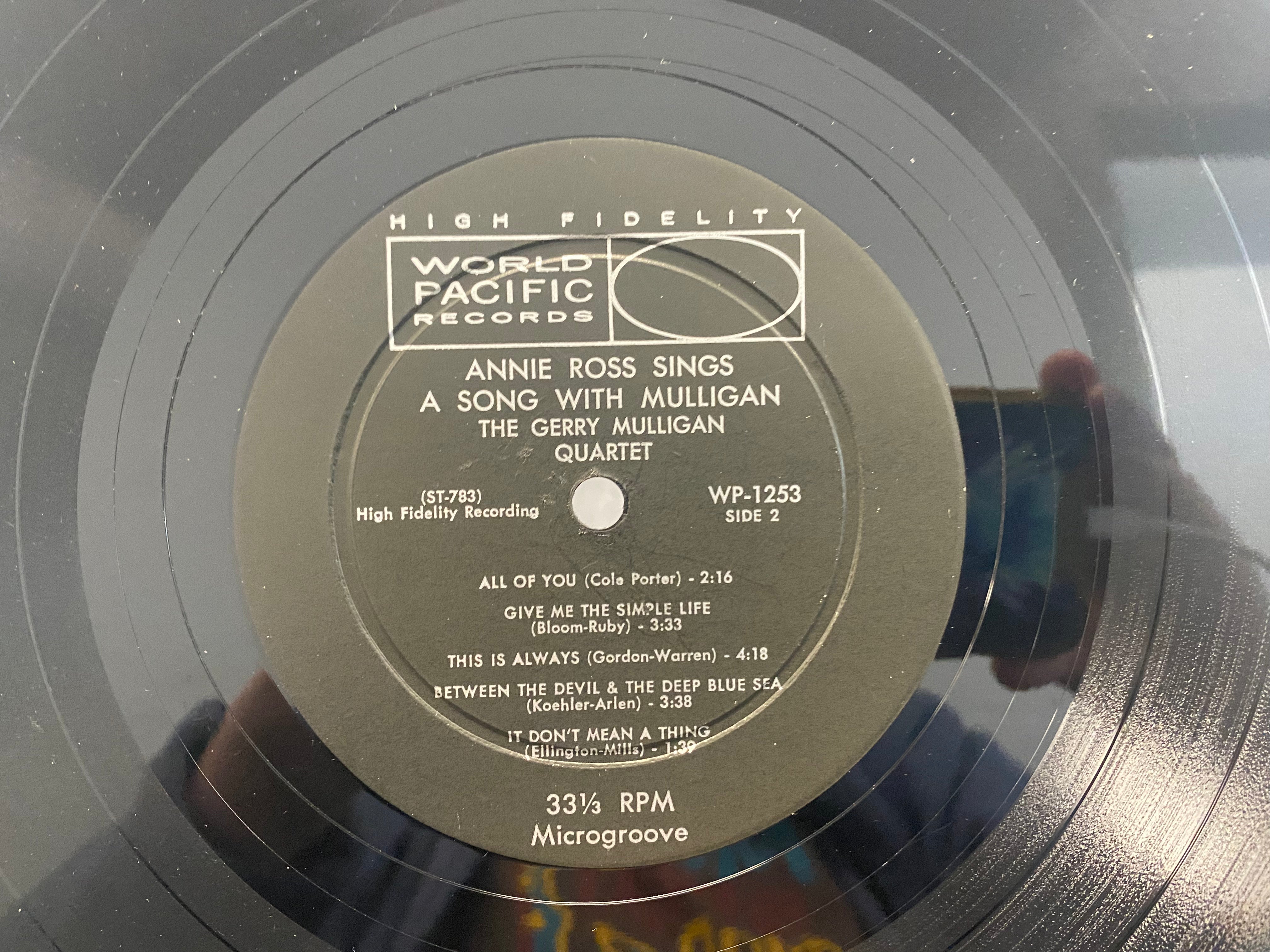 Annie Ross Gerry Mulligan vinyl lp