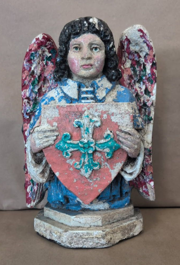 Vintage Cement Angel Statue