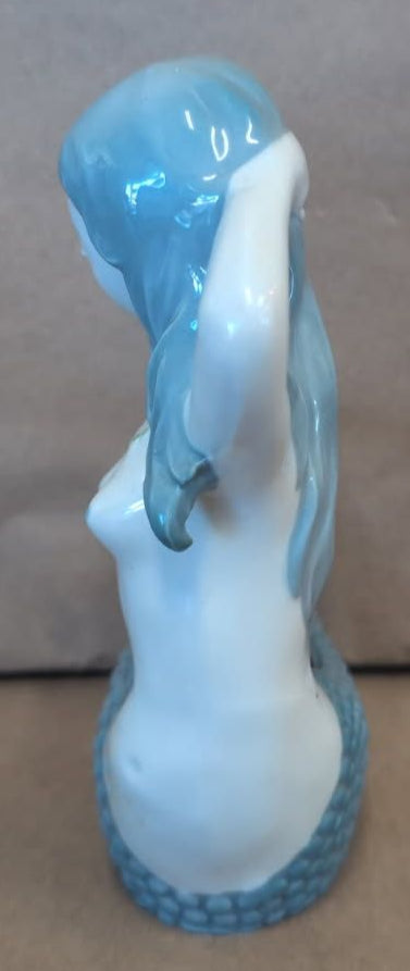 Vintage Ceramic Mermaid Planter 