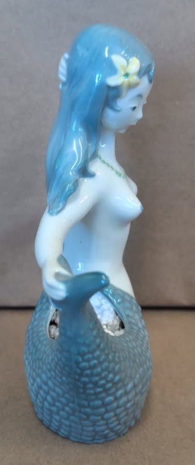Vintage Ceramic Mermaid Planter 