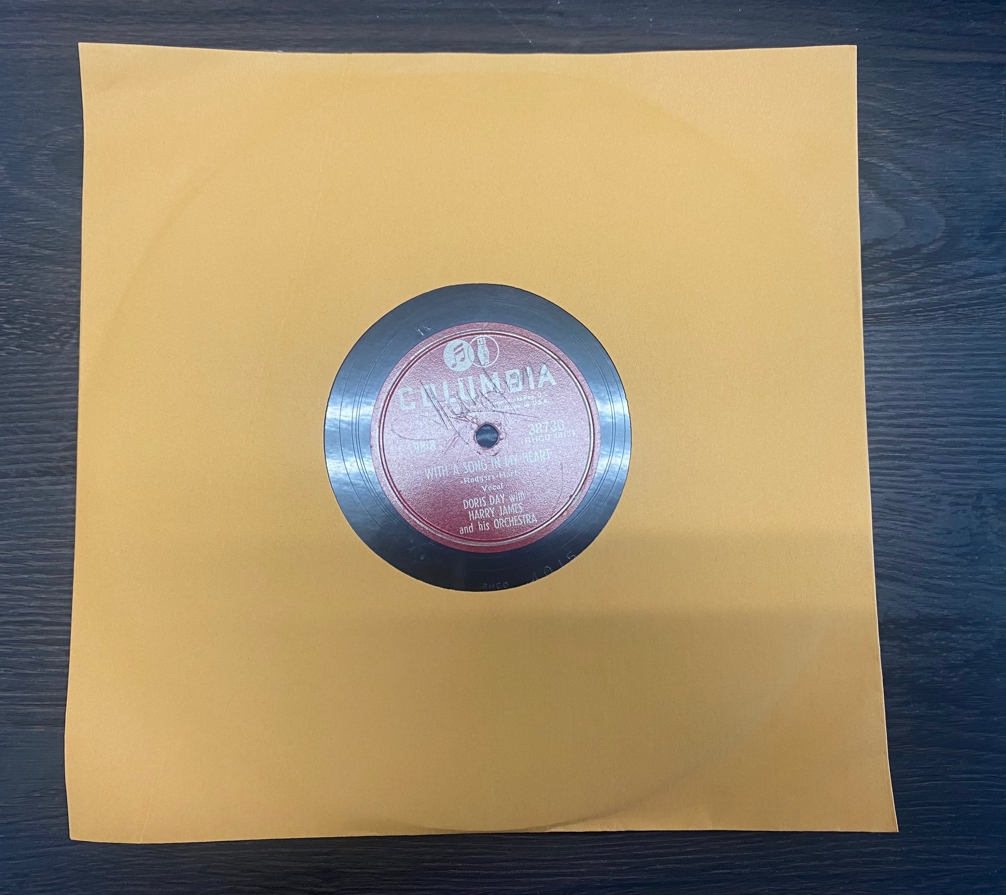 autographed Harry James 78 rpm