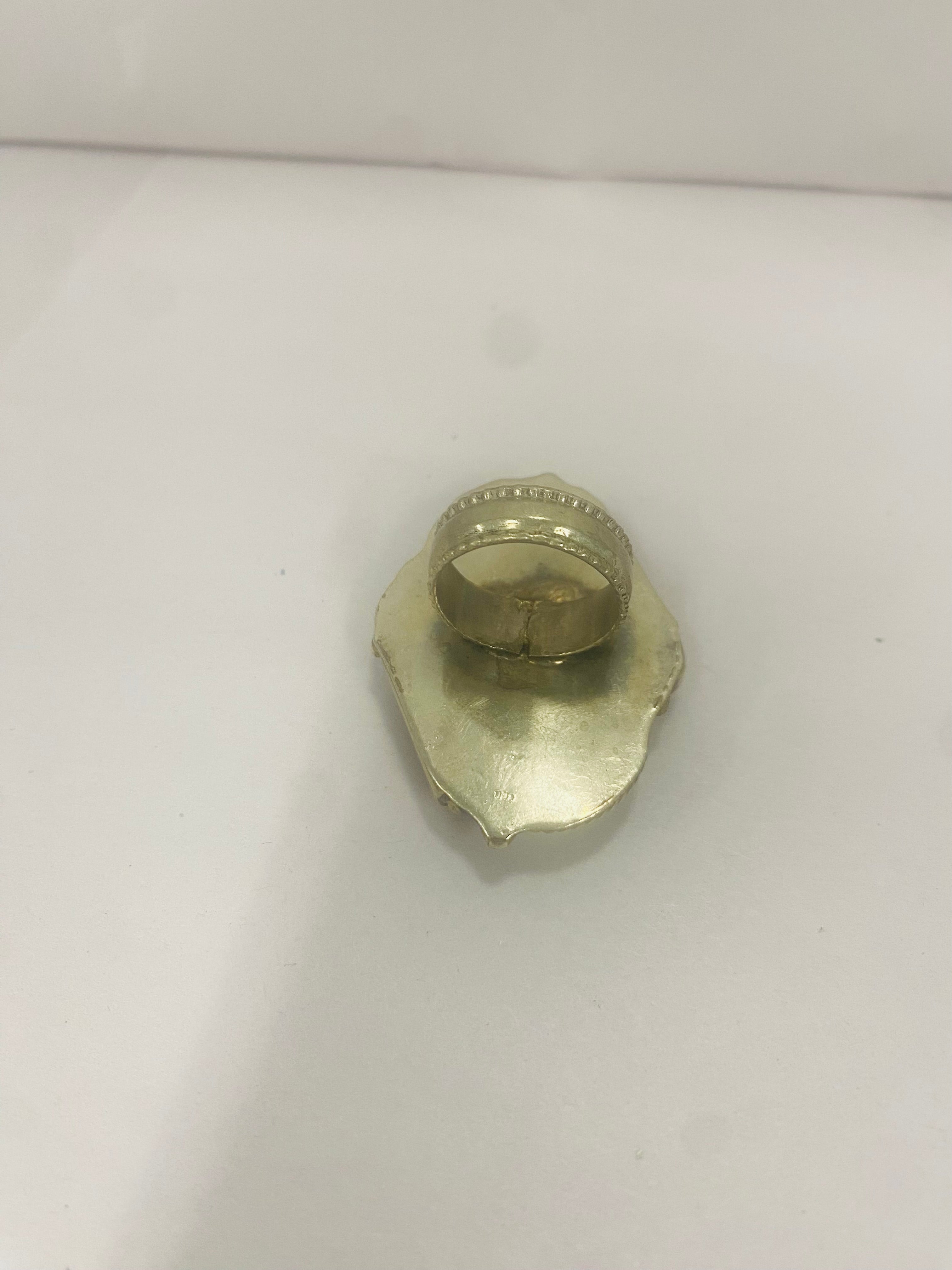 sterling silver,  turquoise, coral, lapis vintage ring, vintage jewelry