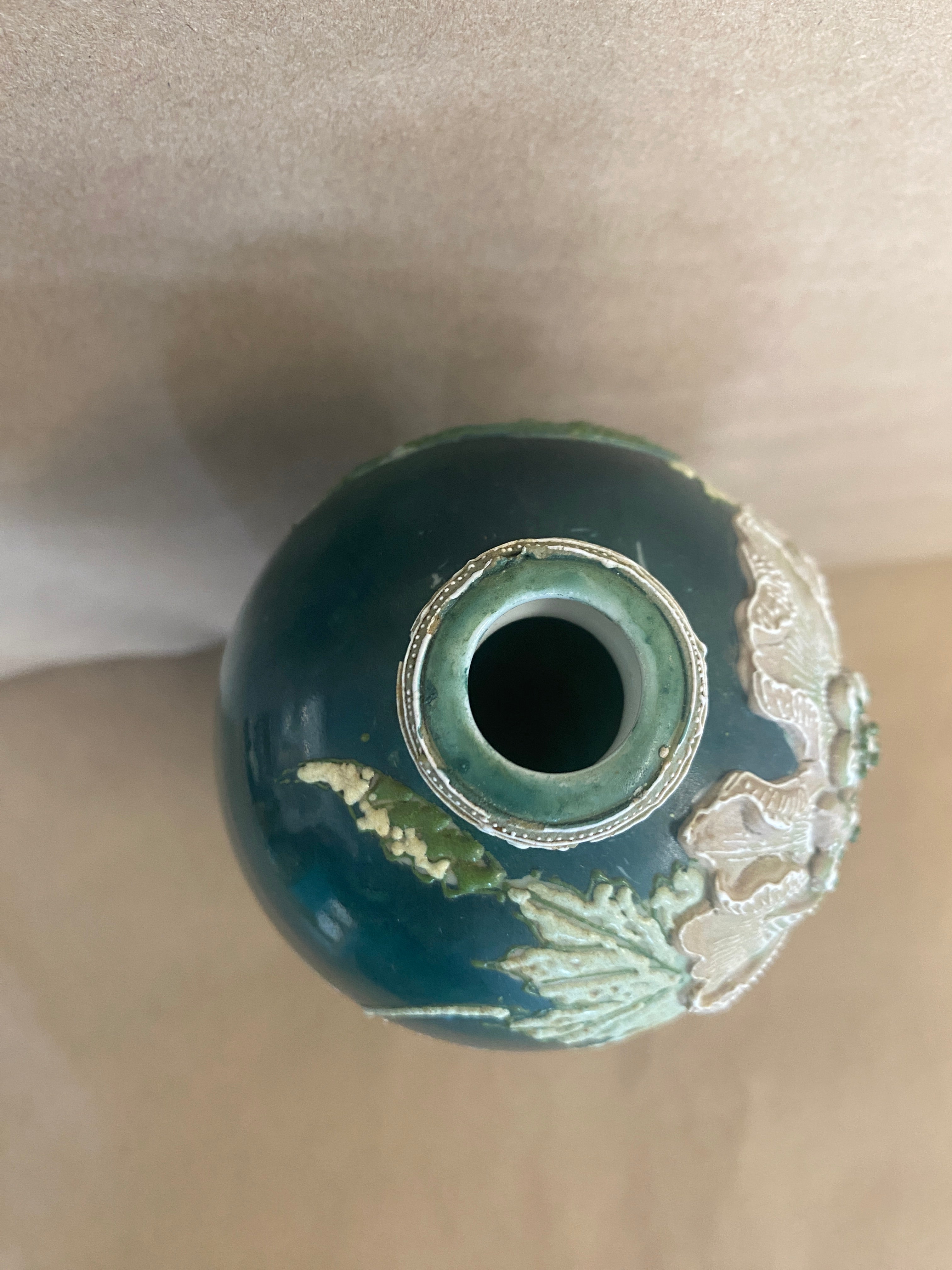 Japanese Moriage, Floral Vase, Antique vase