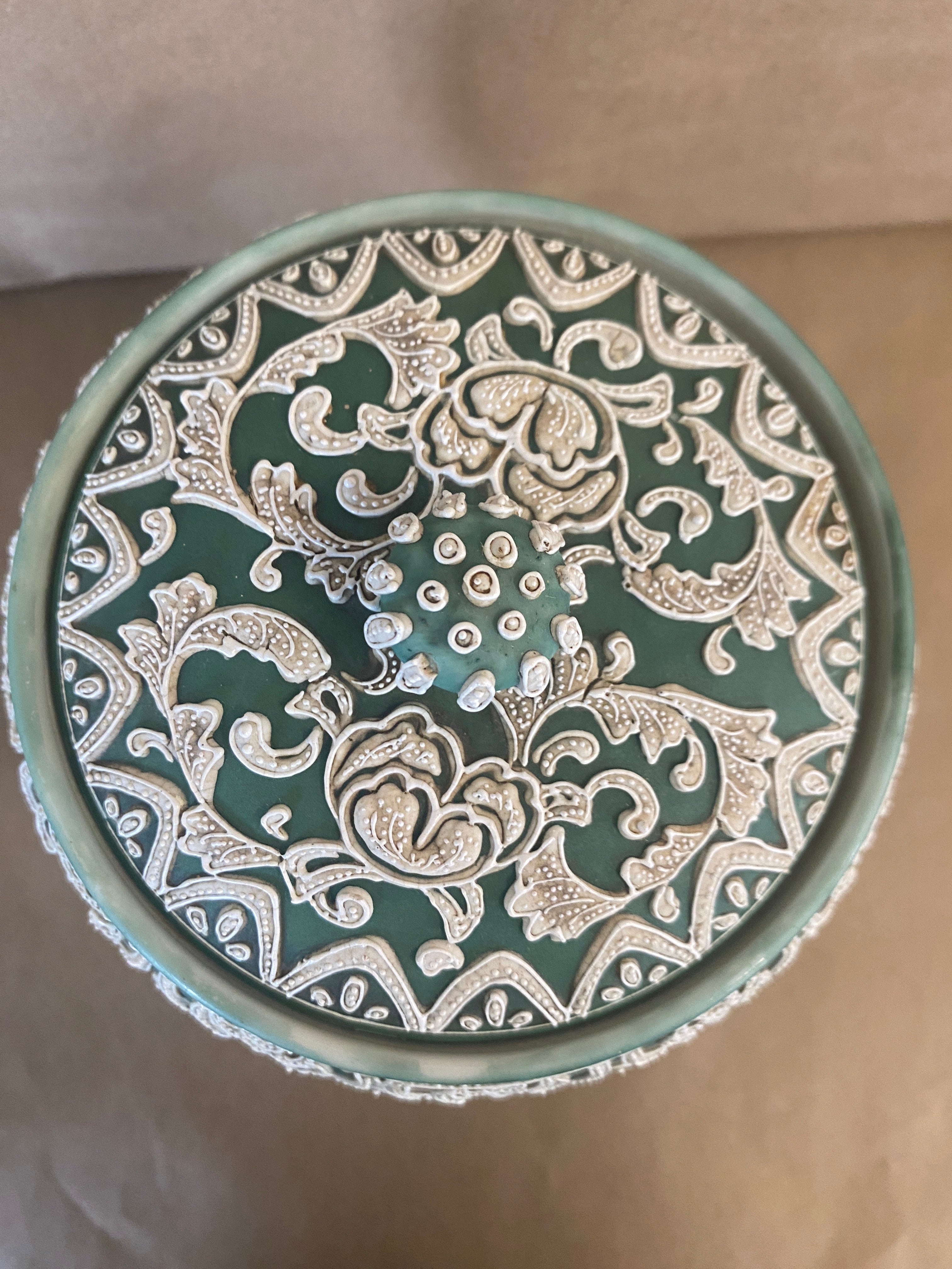 Japanese Moriage, Antique Biscuit Jar