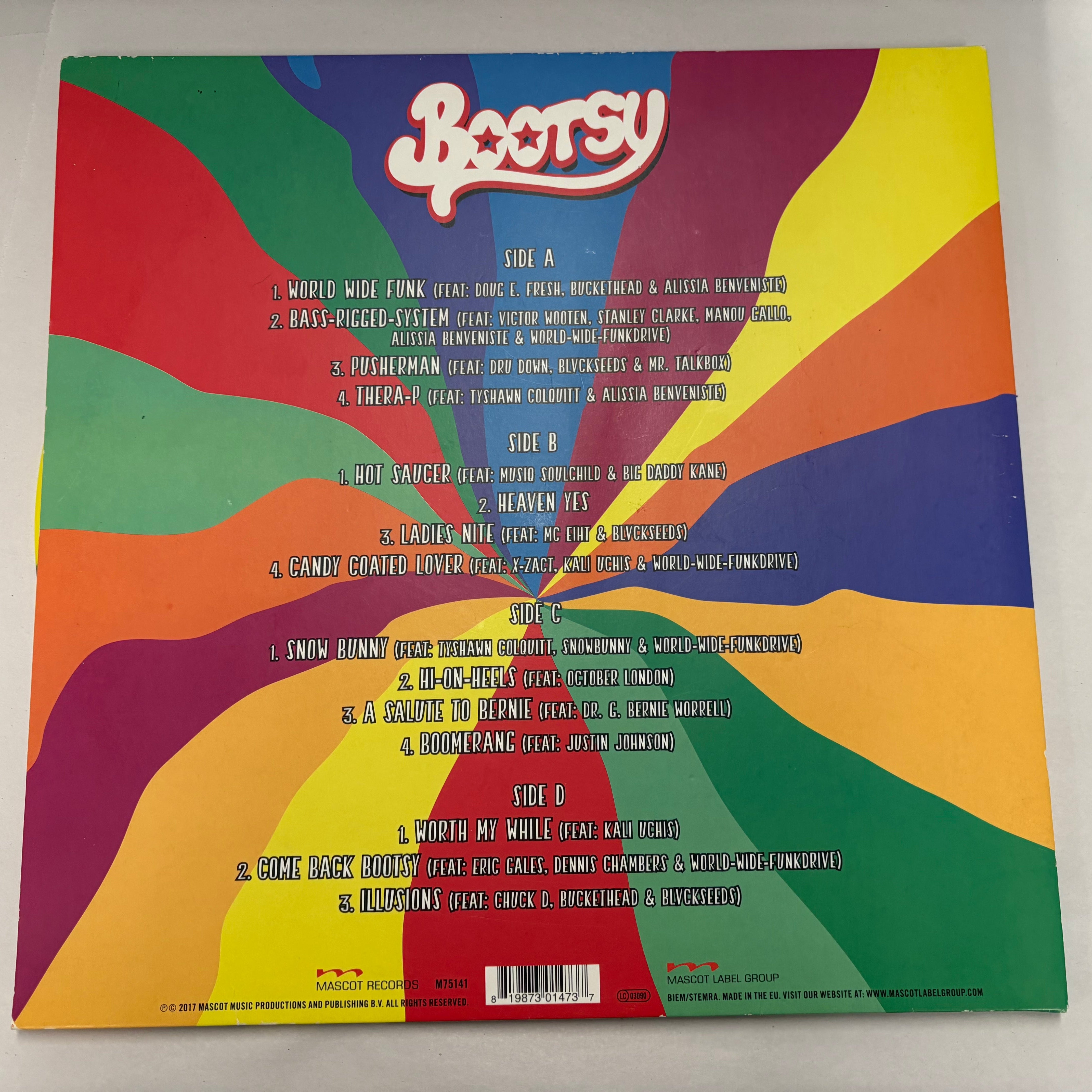 Bootsy Collins autographed vinyl lp