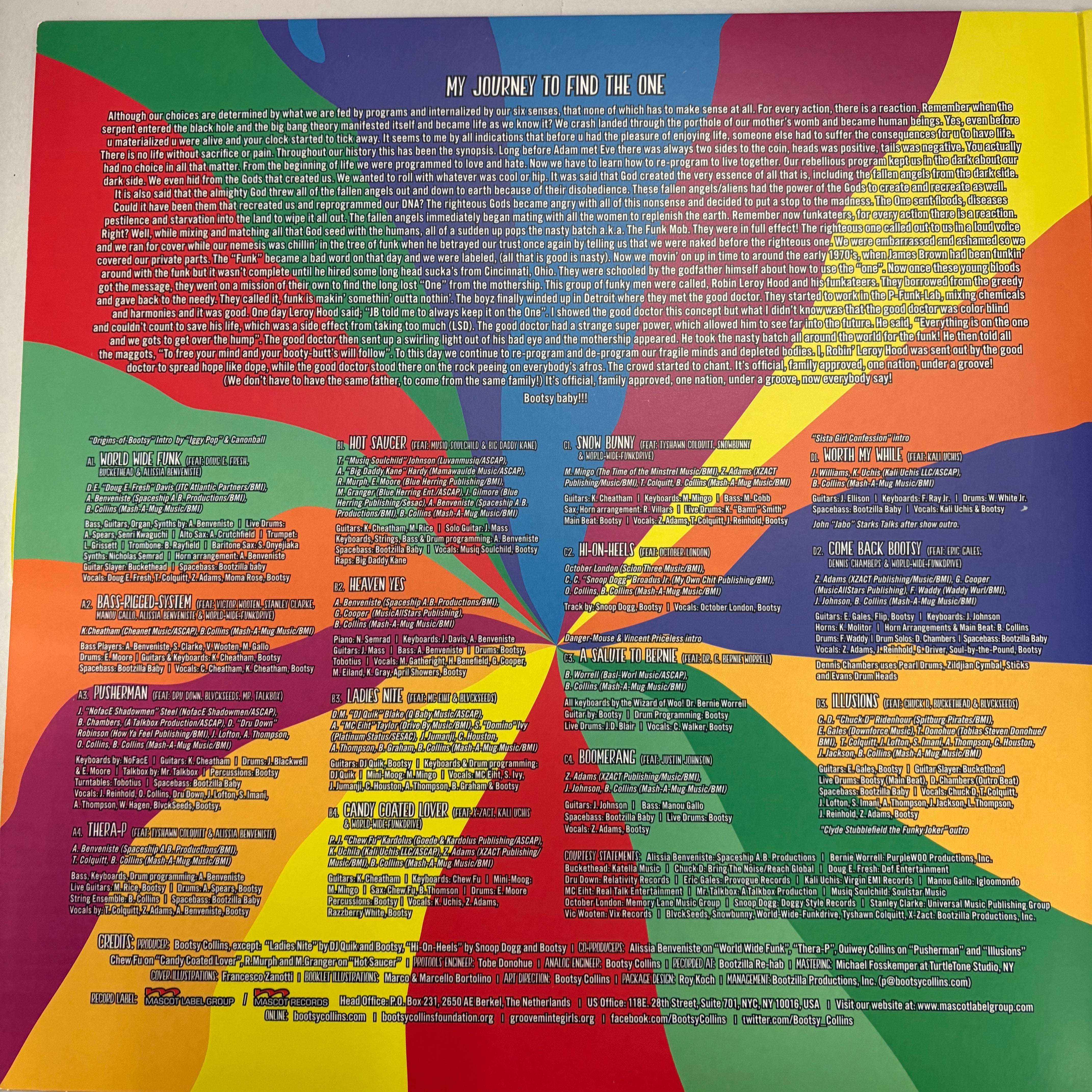 Bootsy Collins autographed vinyl lp