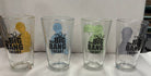 Set of 4 Big Bang Theory 16 oz glasses.