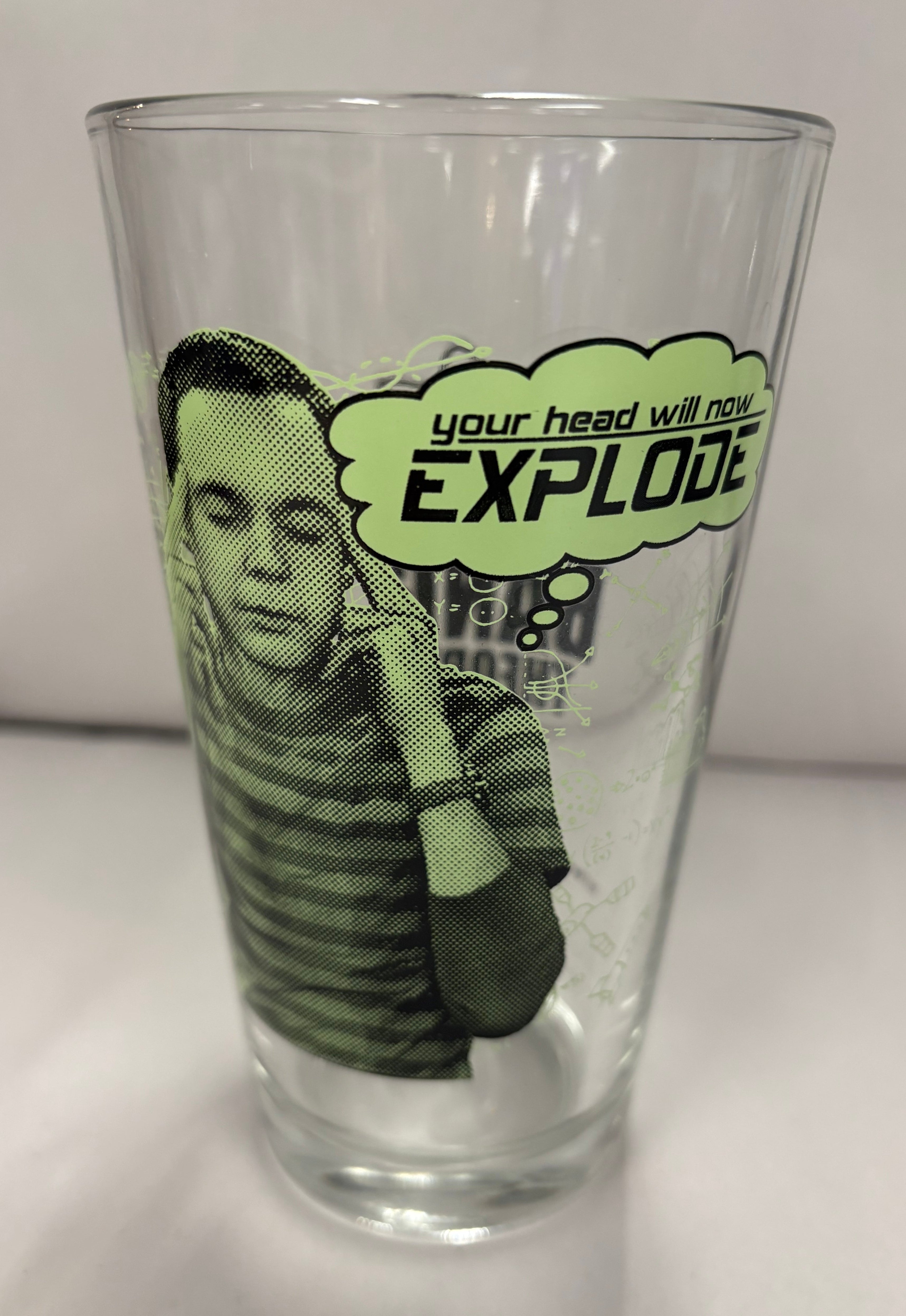 Set of 4 Big Bang Theory 16 oz glasses.