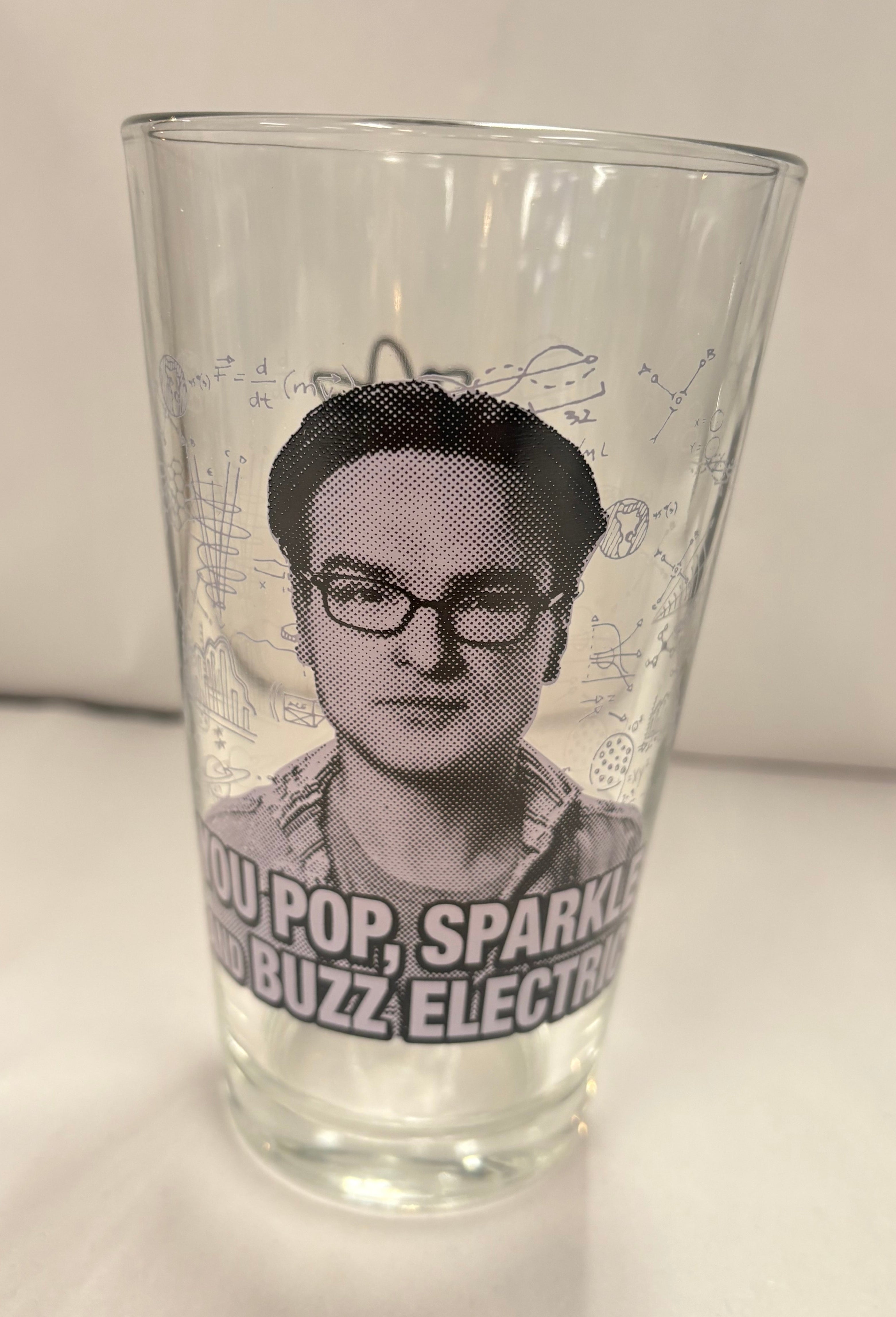 Set of 4 Big Bang Theory 16 oz glasses.