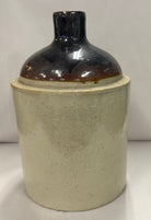 Vintage Whiskey Stoneware Brown and White Jug
