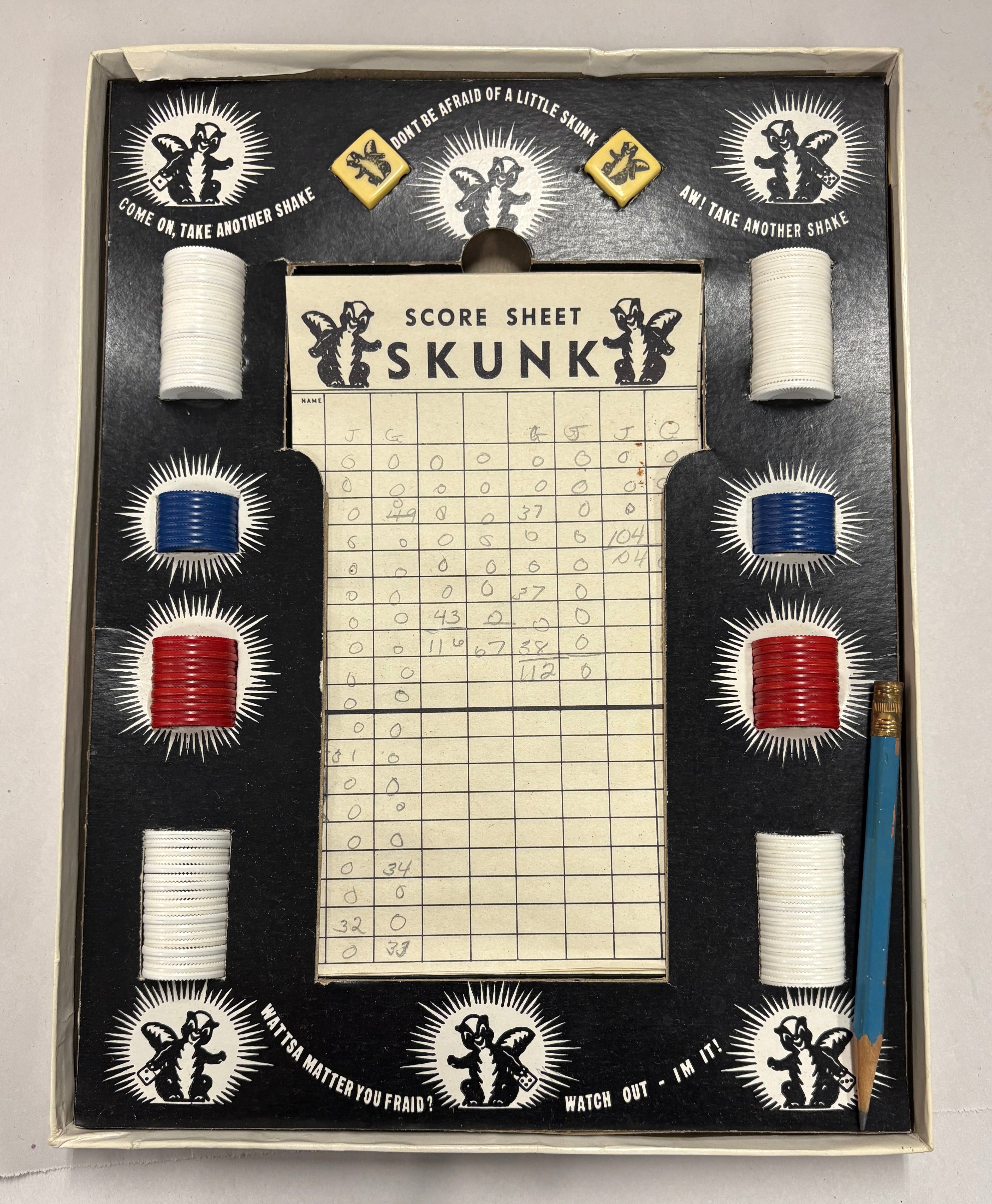 Skunk vintage dice game 
