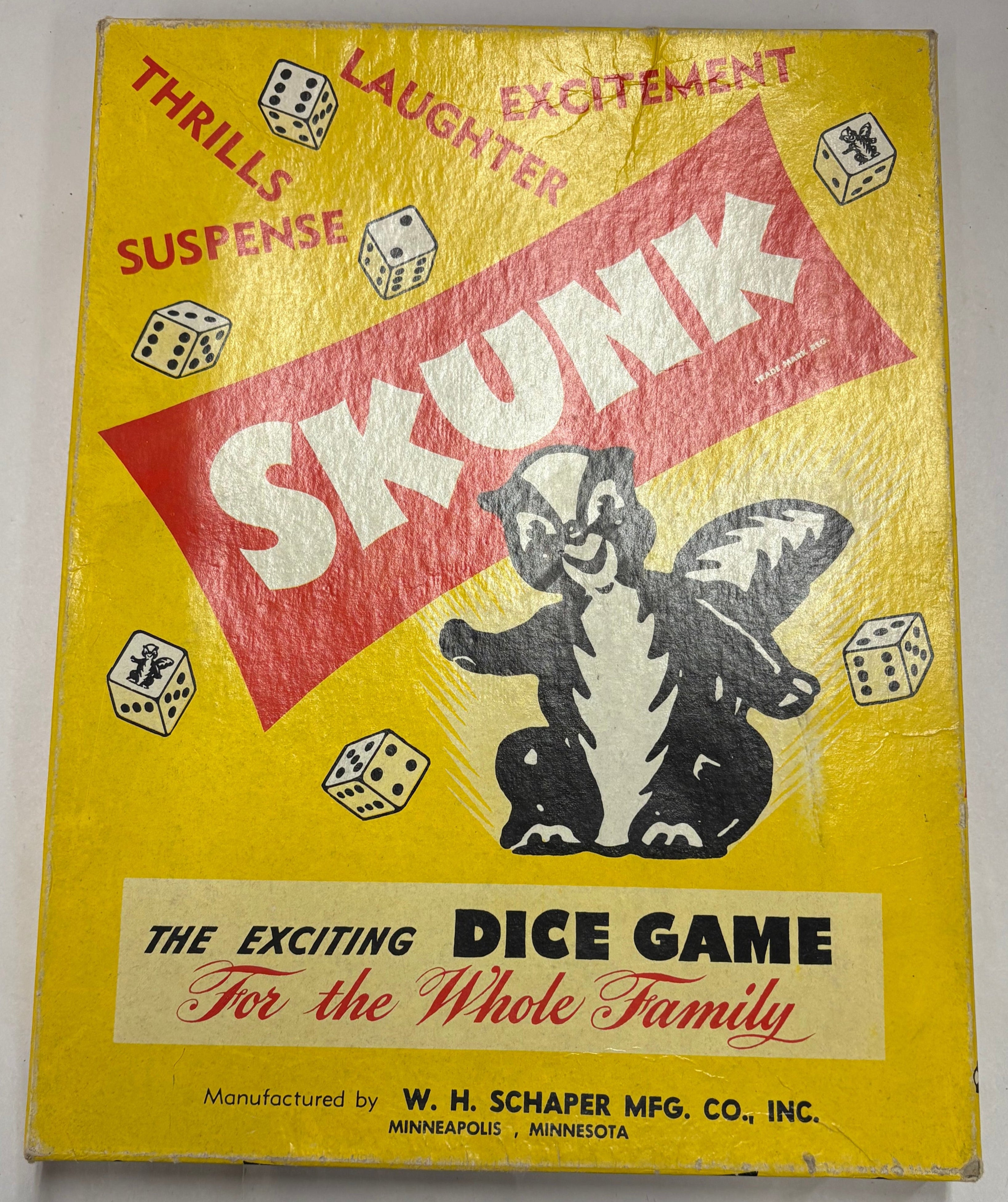 Skunk vintage dice game 