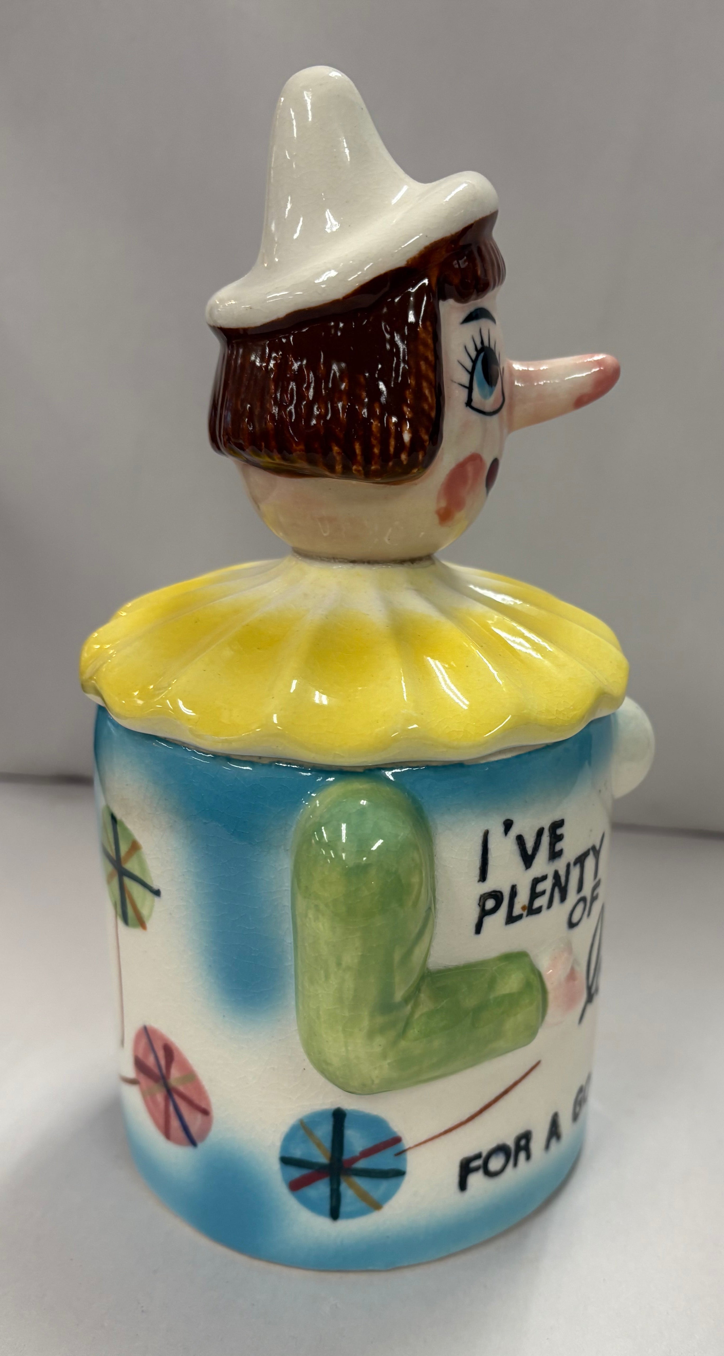 Vintage clown lollipop jar