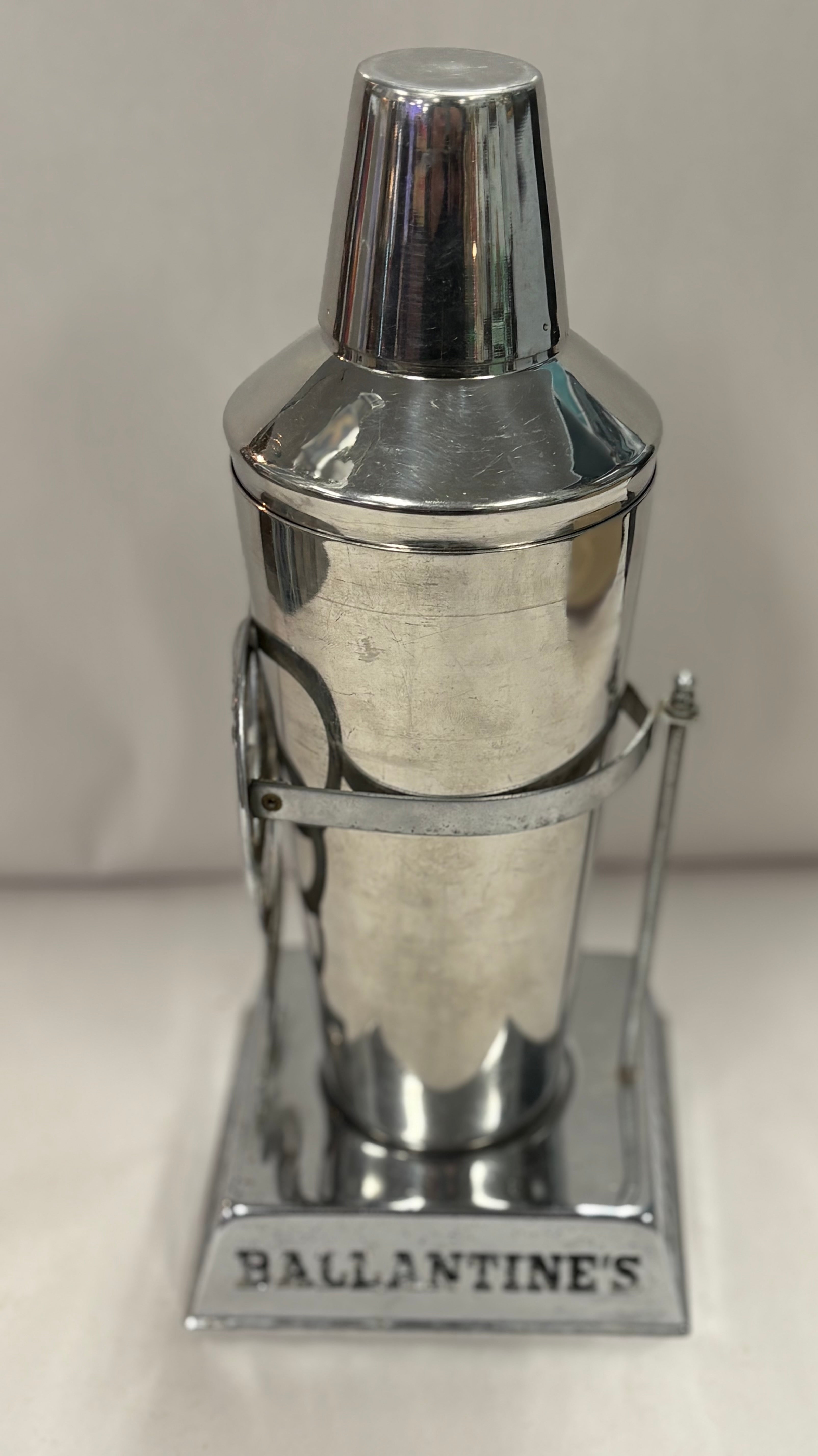 Vintage Ballantine's Crome Martini Shaker