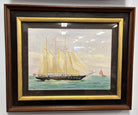 Jo MacDonald hand painted water color ship framed painting