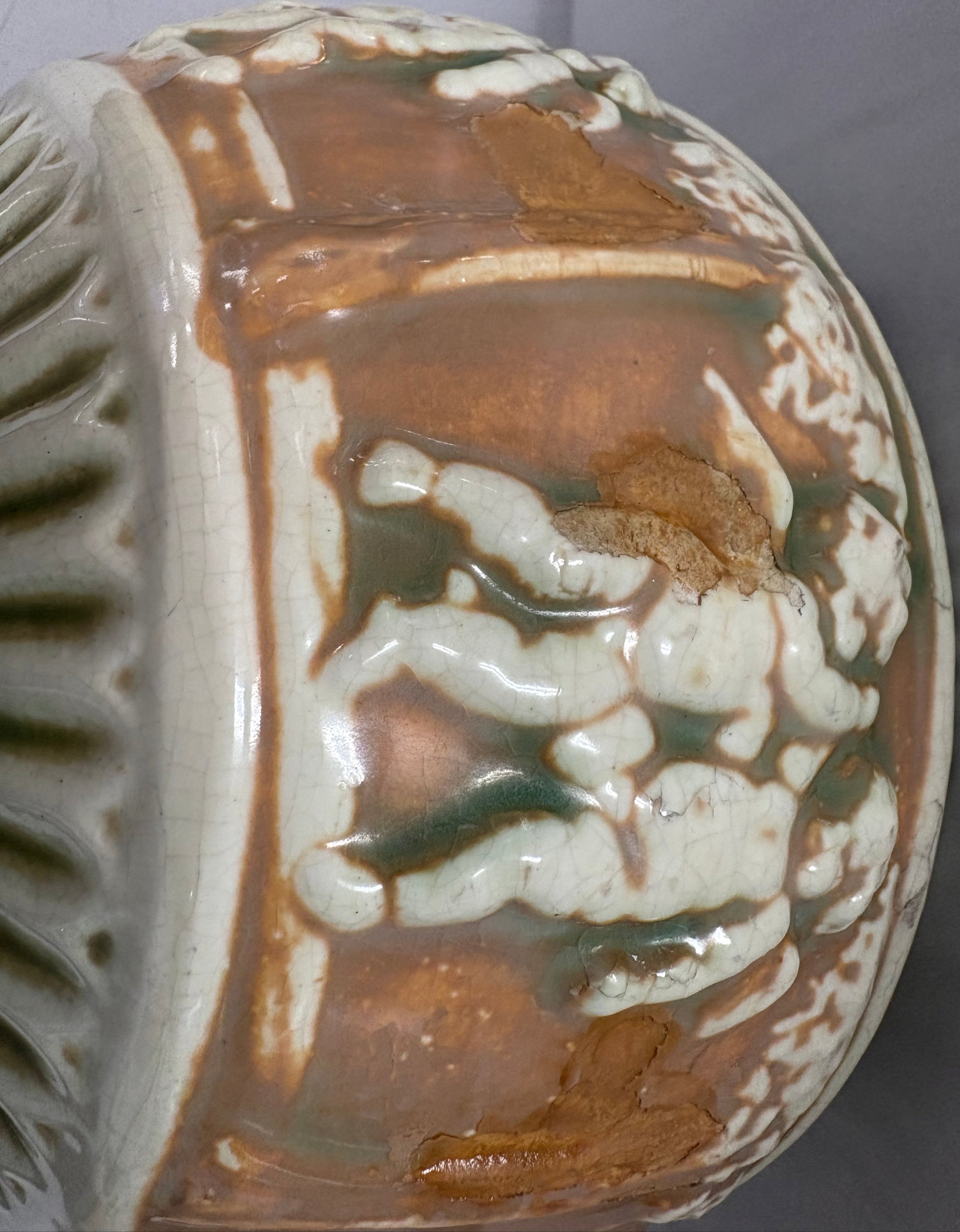 Vintage Roseville Donatello pot with Cherubs