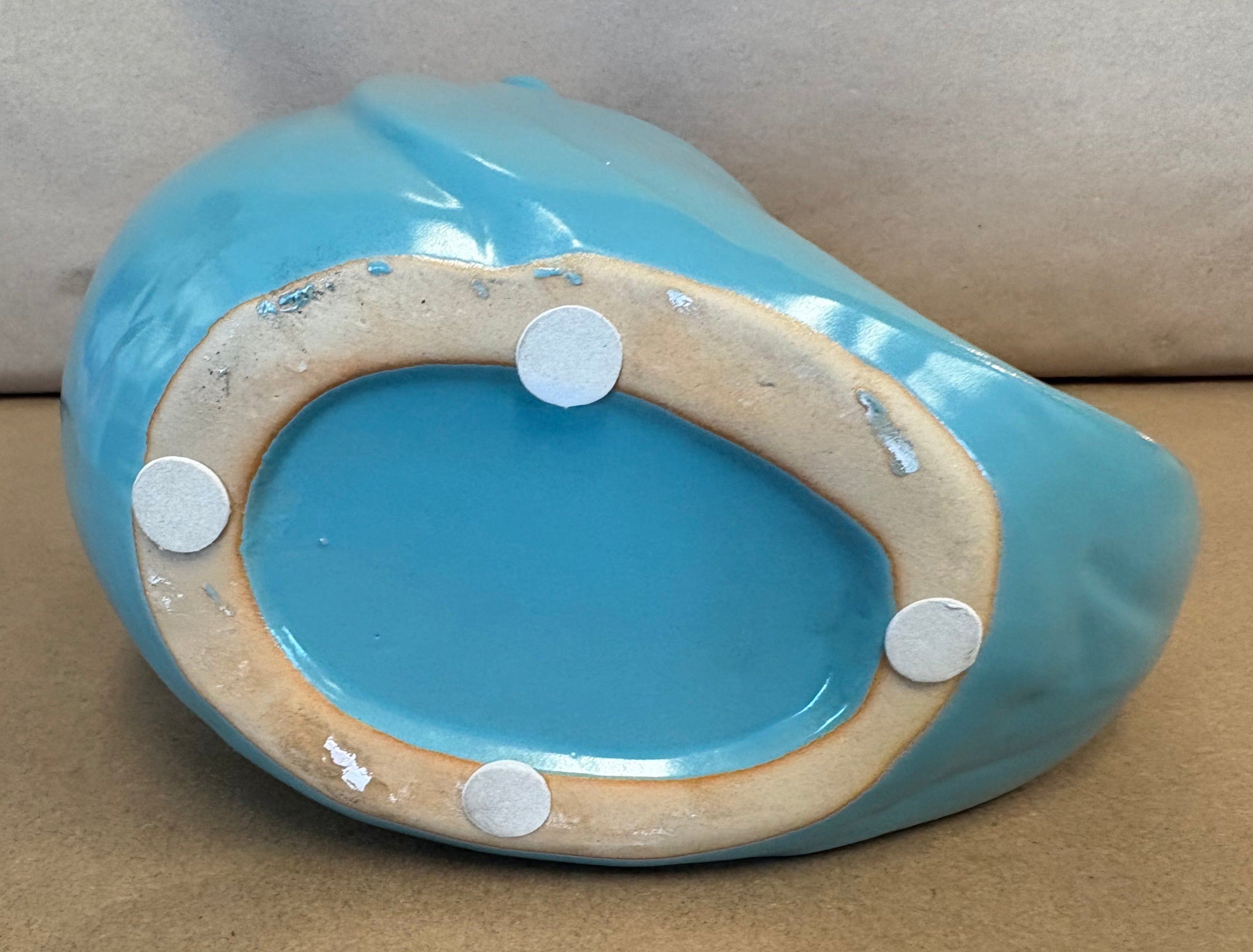 tourquoise ceramic whale gorgle pitcher