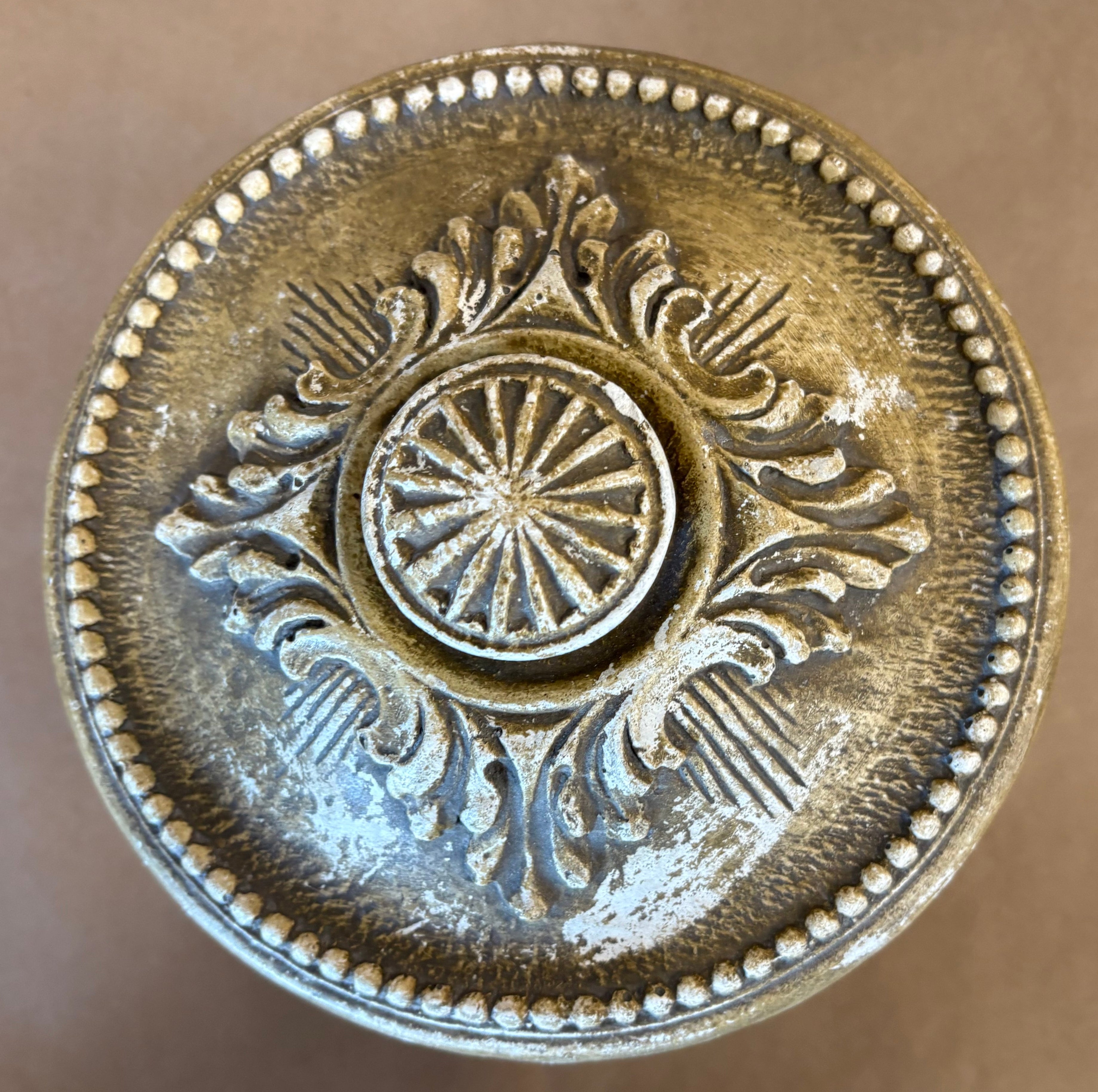 Vintage stoneware Tobacco Jar with Mermaids and Mermen