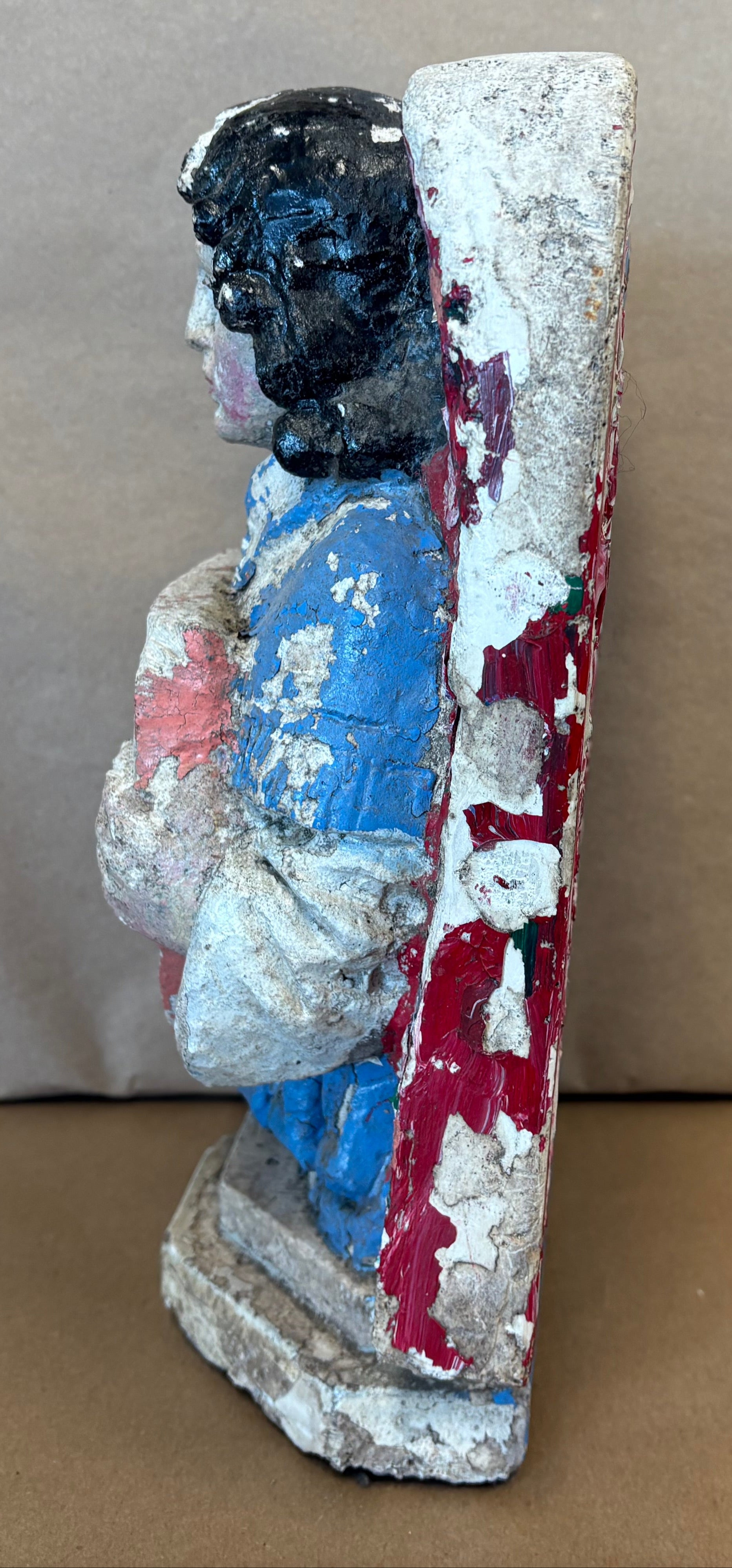 Vintage Cement Angel Statue