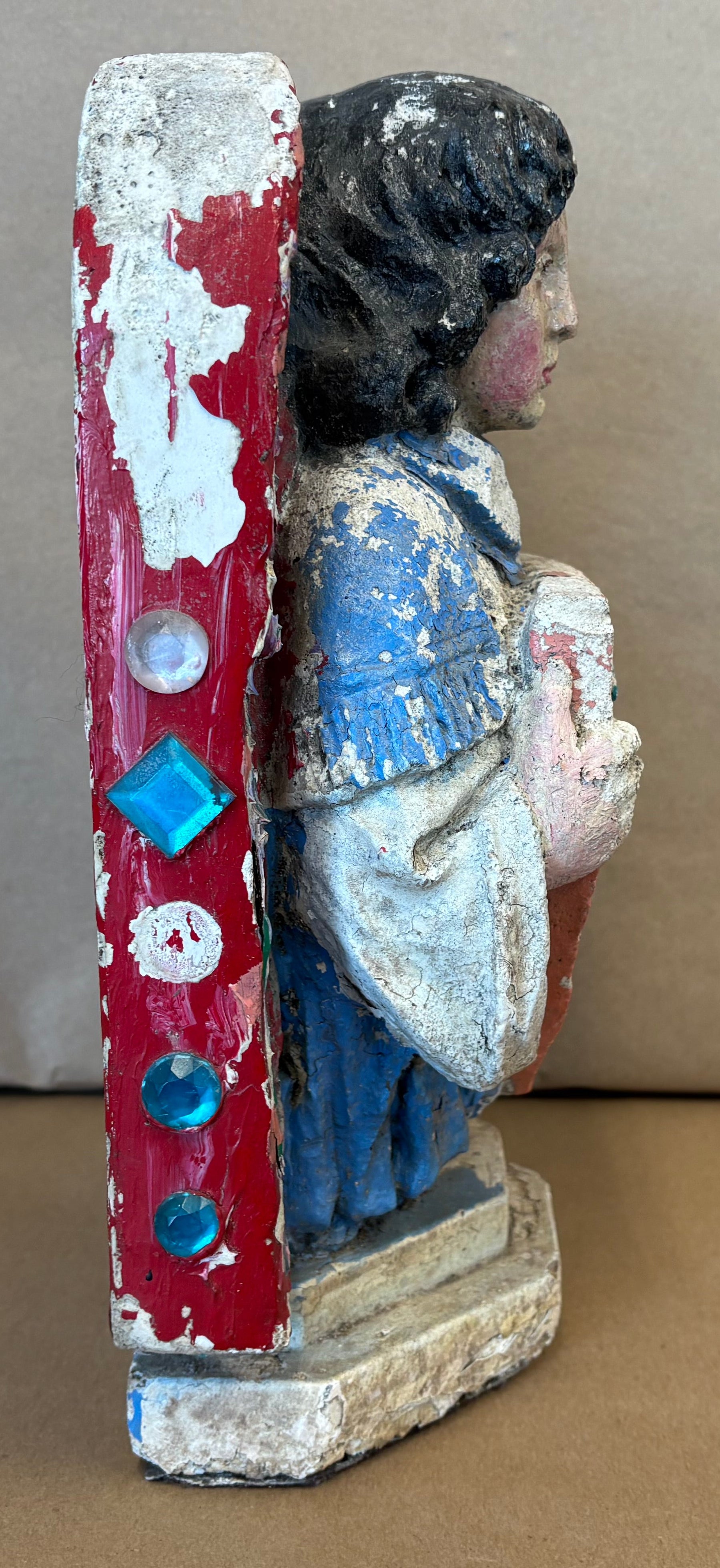 Vintage Cement Angel Statue