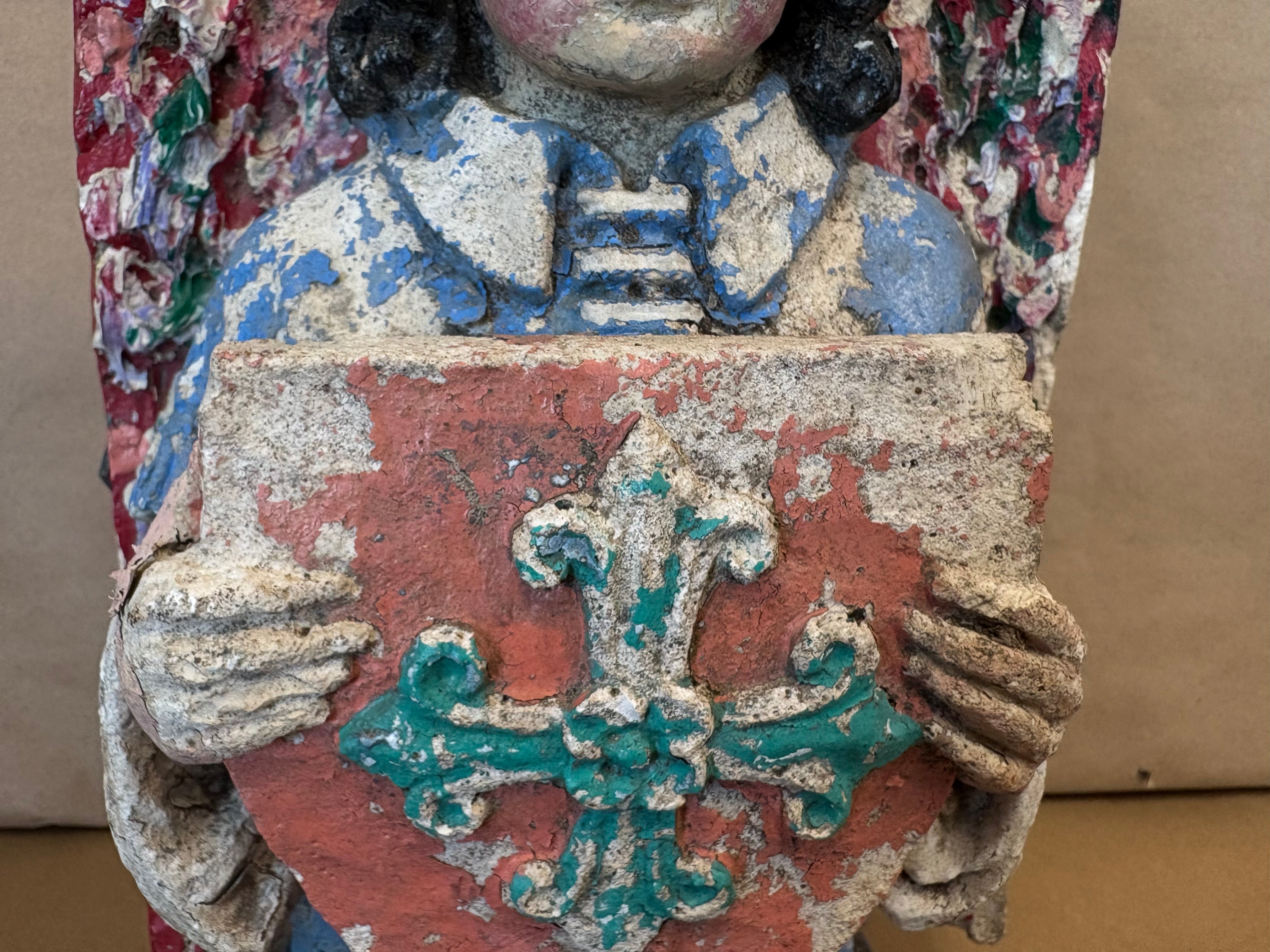 Vintage Cement Angel Statue