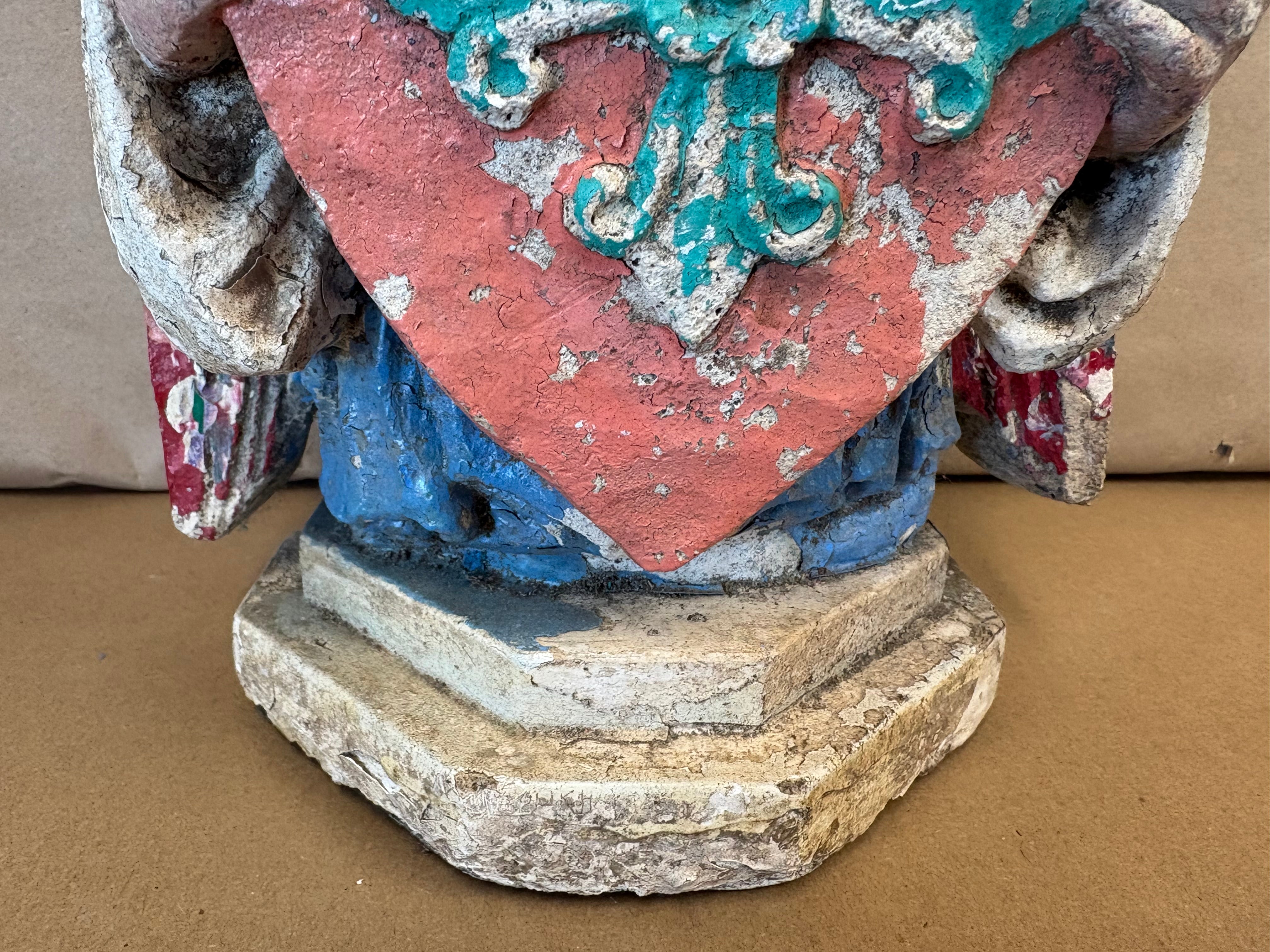 Vintage Cement Angel Statue