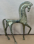 Vintage Bronze Etruscan Prancing Horse 
