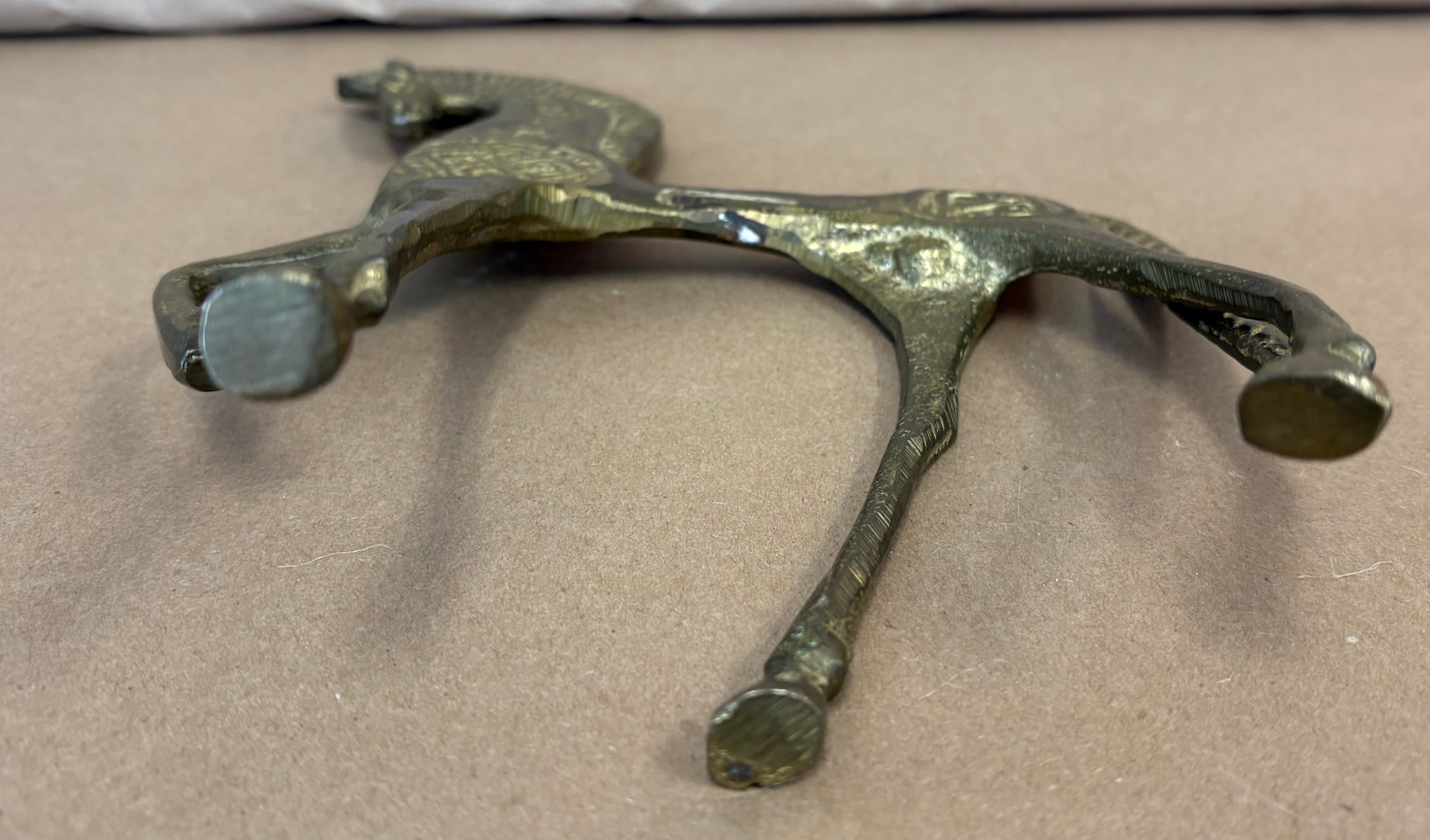 Vintage Bronze Etruscan Prancing Horse 