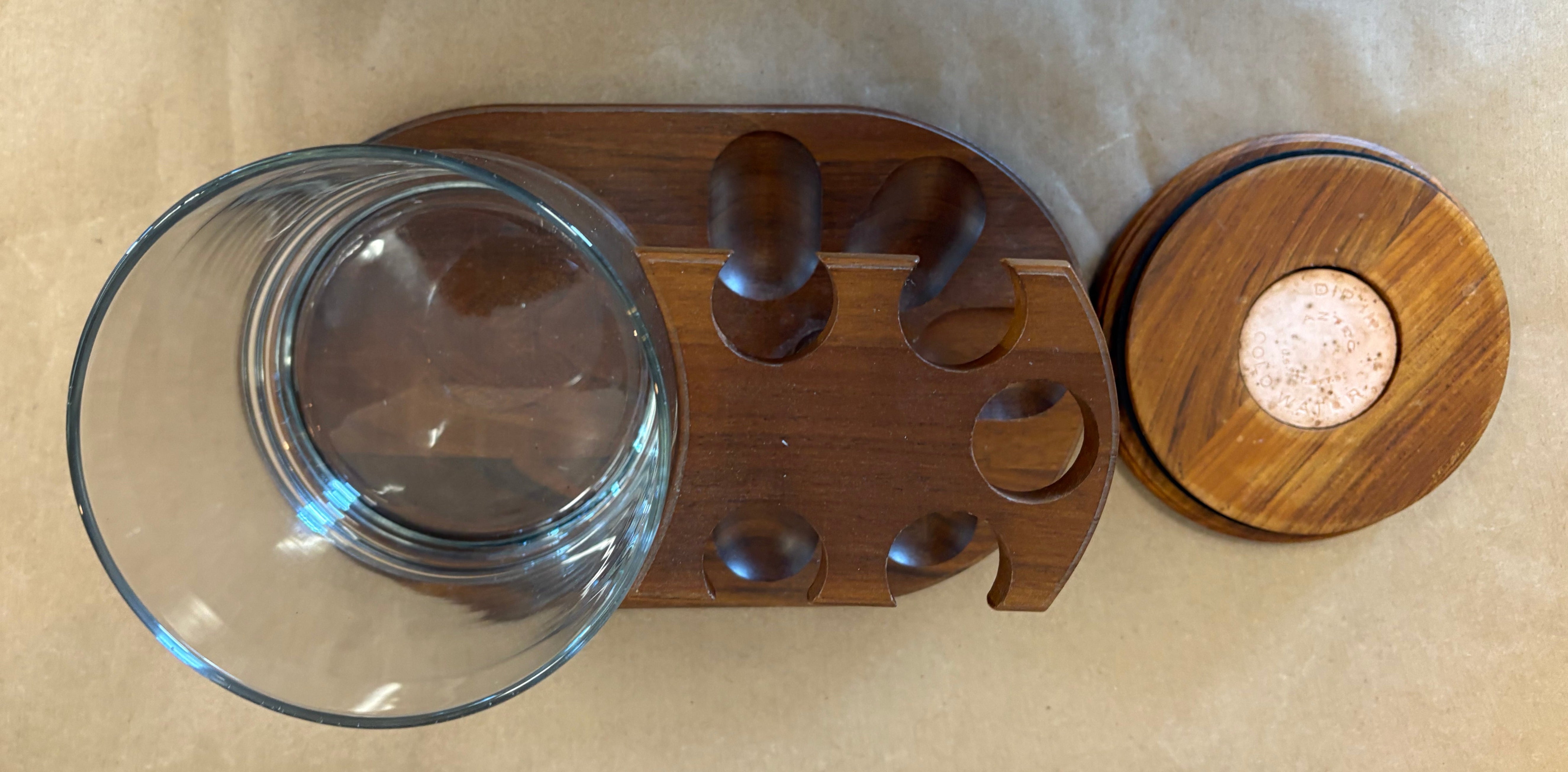 Walnut tobacco pipe stand with humidor
