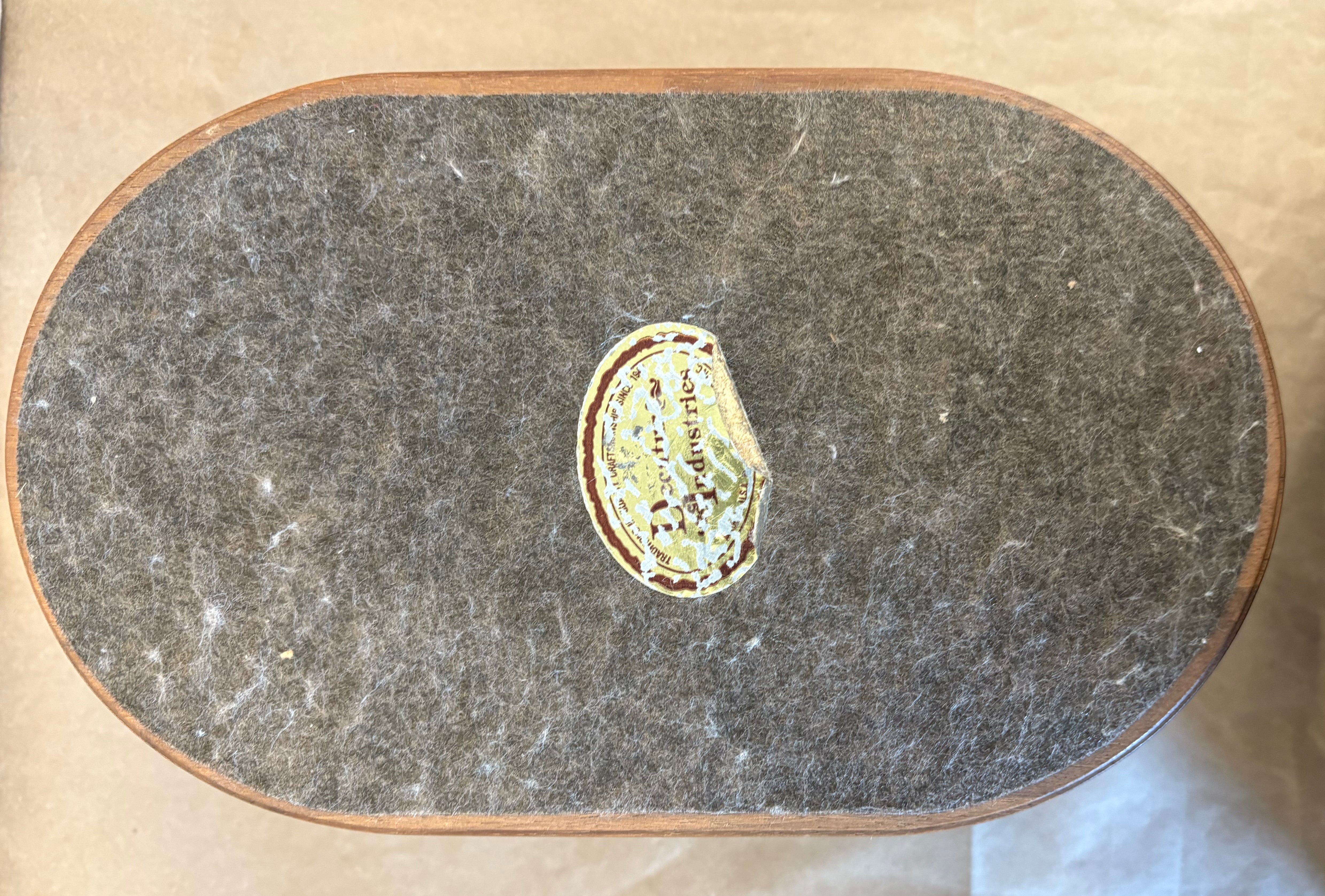 Walnut tobacco pipe stand with humidor