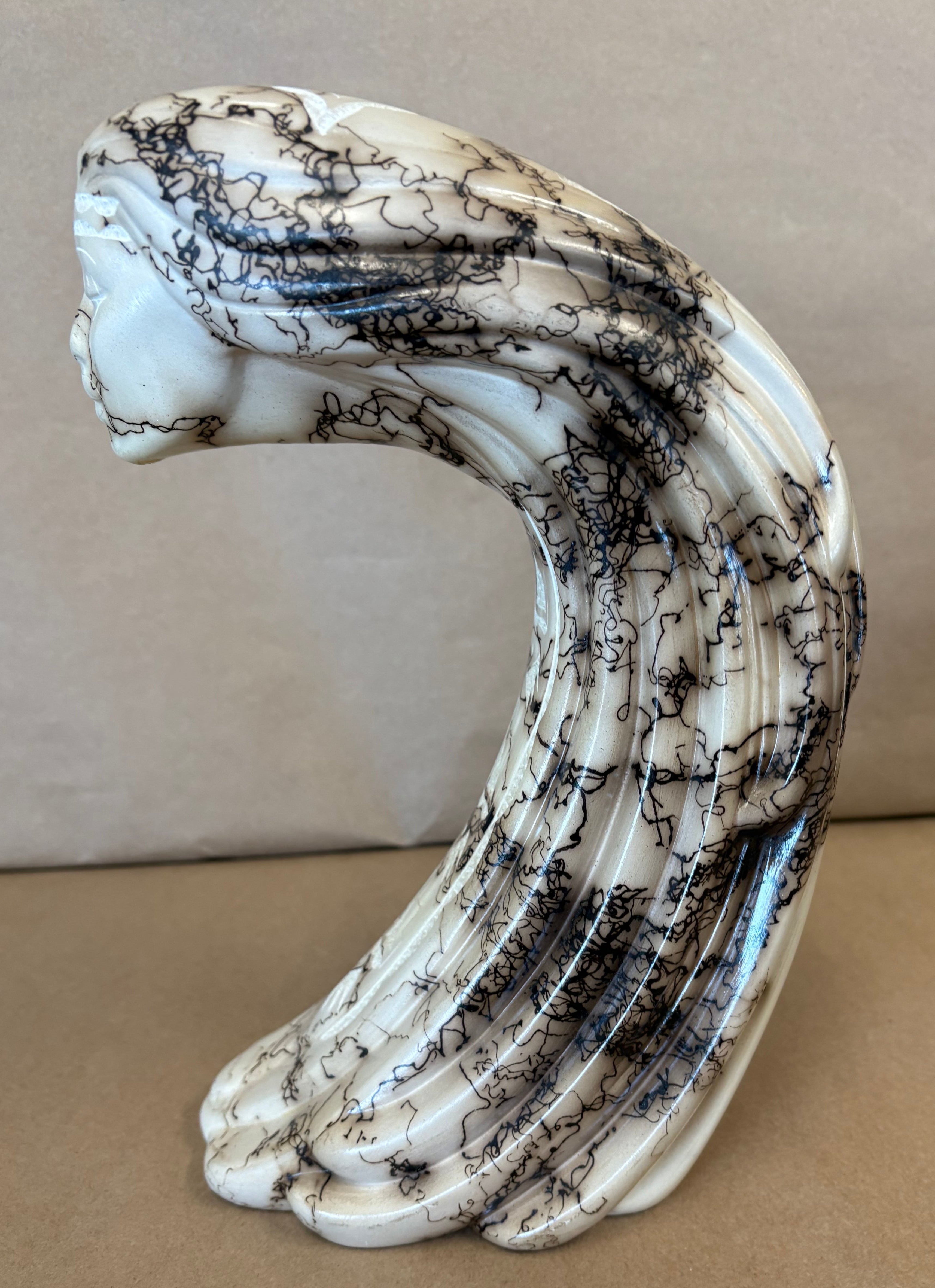 Tom Vail native horse hair sculpture of a woman