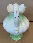 Large white & green Owen Minerva pitcher 