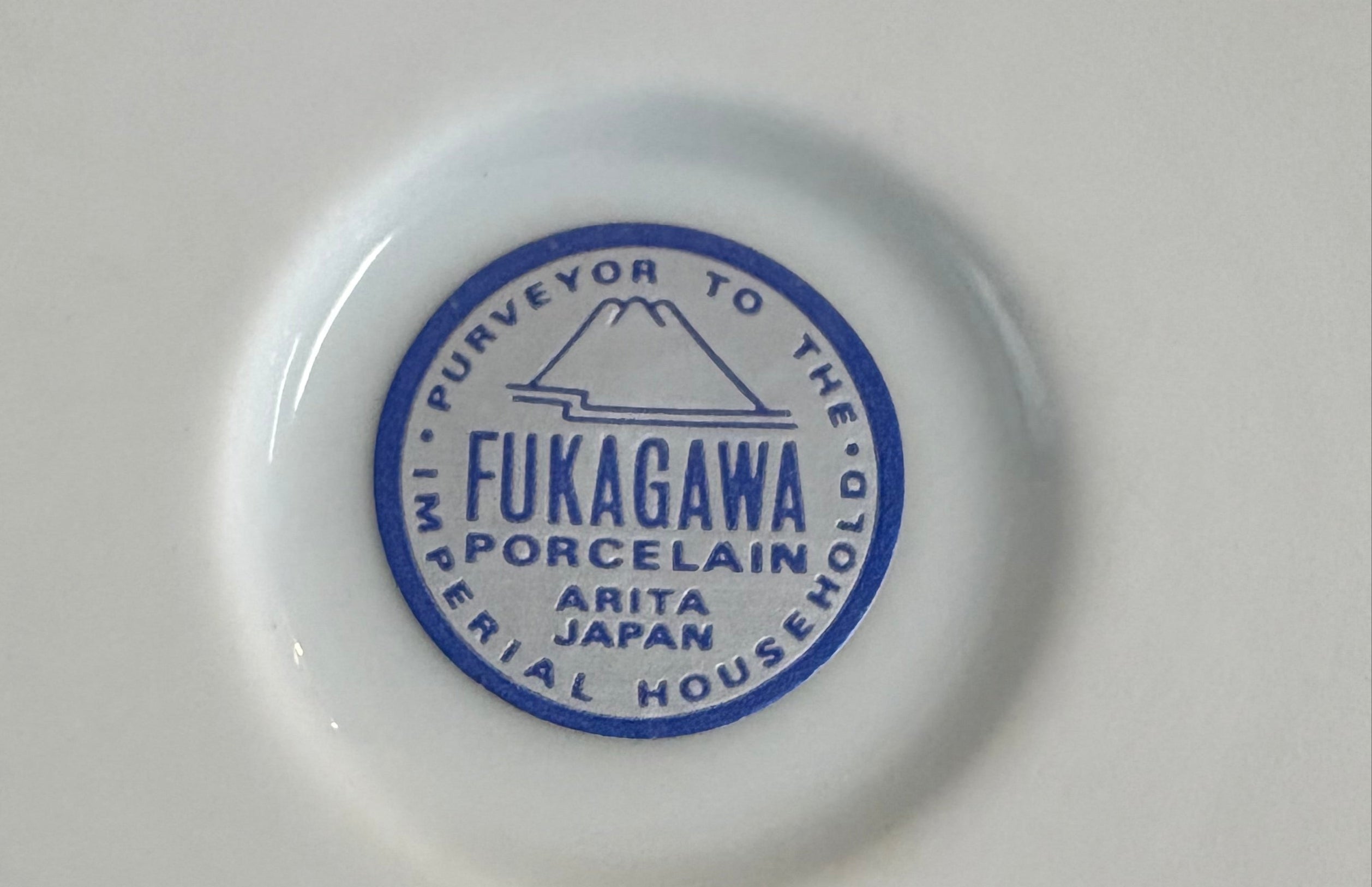 Fugawaya Arita porcelain vase with iris flower & leaves